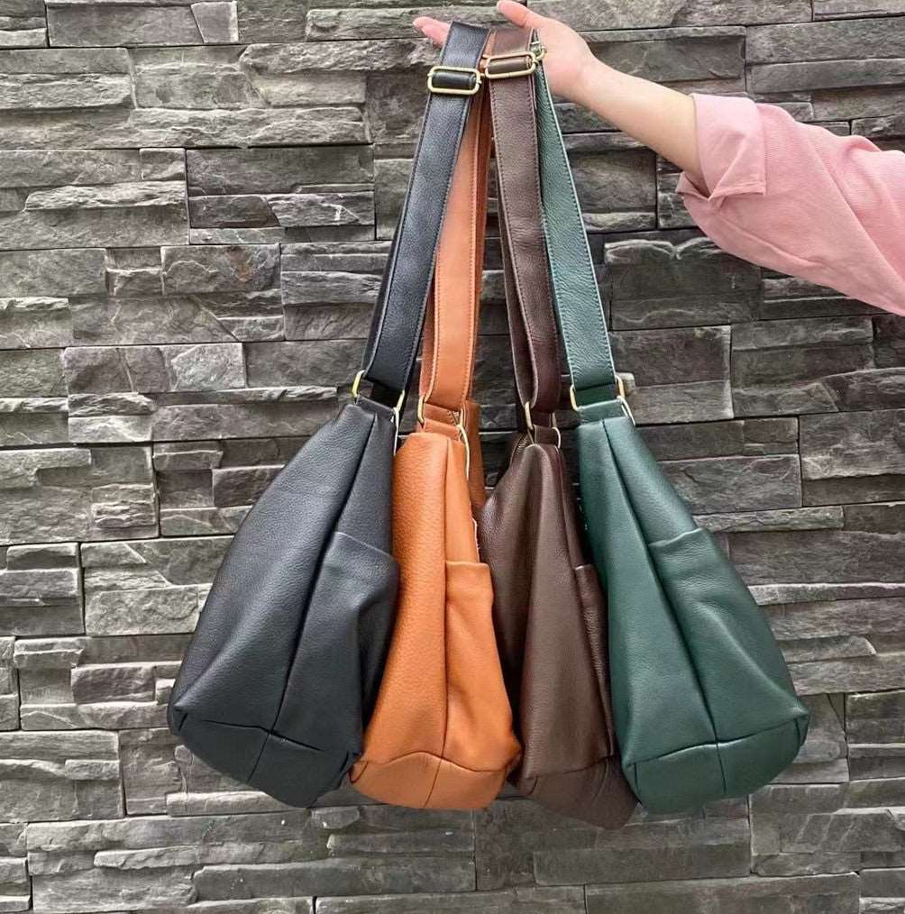 Stylish Genuine Leather Crossbody Bag for Women - Fashionable & Durable Everyday Shoulder Purse - Perfect for Work, Travel, and Shopping
