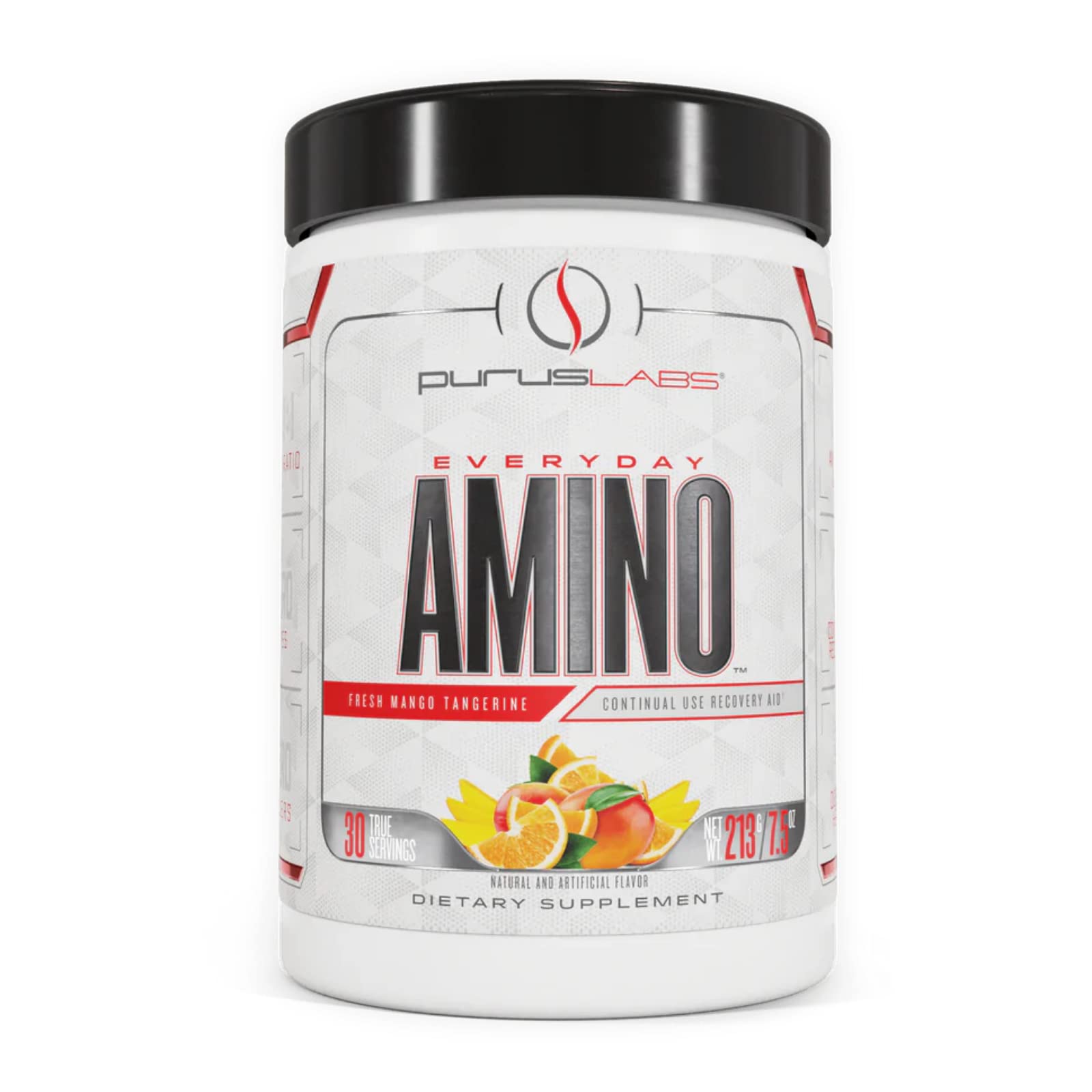 Purus Labs BCAA Powder for Muscle Recovery & Hydration - Sugar Free, Gluten Free Amino Acid Supplement with Mango Tangerine Flavor (30 Servings) | Post-Workout Drink for Athletes & Fitness Enthusiasts