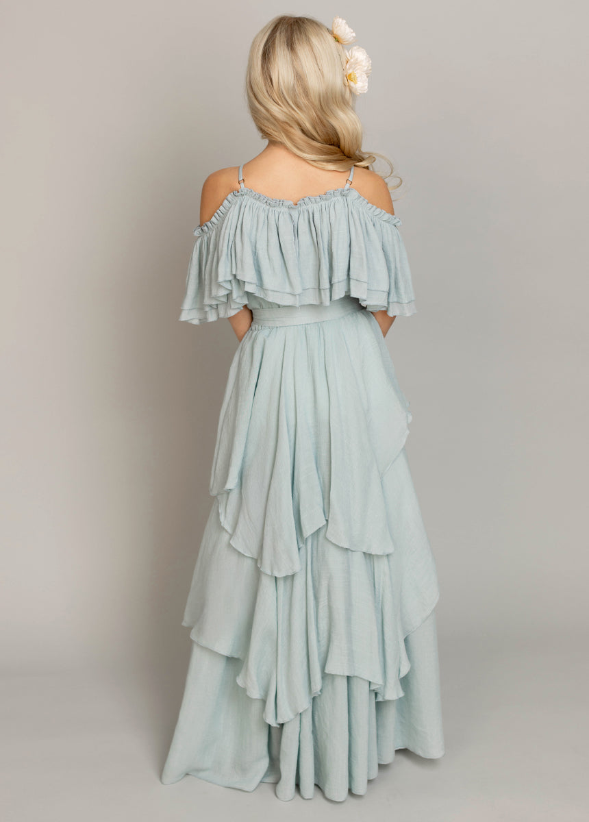 Litta Women's Pale Blue Dress - Elegant Casual & Party Wear for Summer Outings