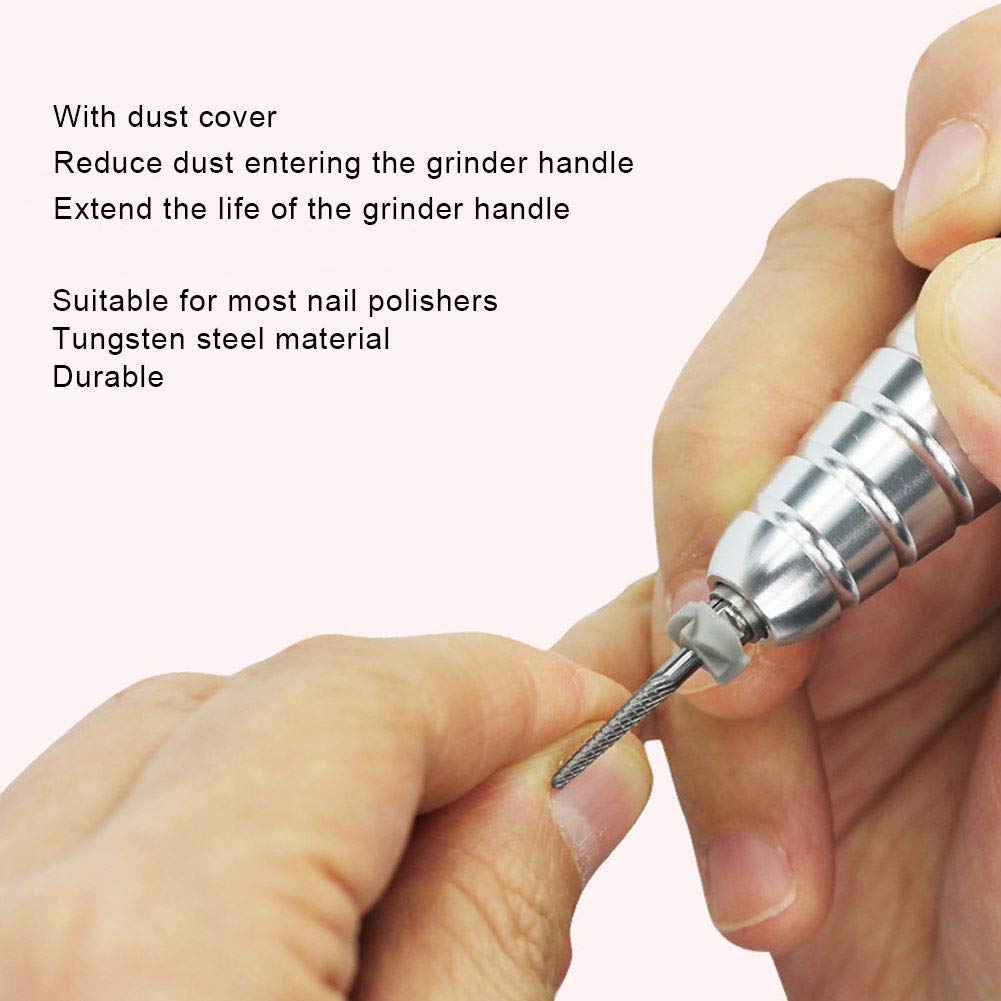 5-Piece Tungsten Steel Nail Drill Bit Set - Professional Manicure & Pedicure Accessories for Dead Skin Removal, Nail Art, and Gel Polish | Perfect for Home Nail Care & Salon Use