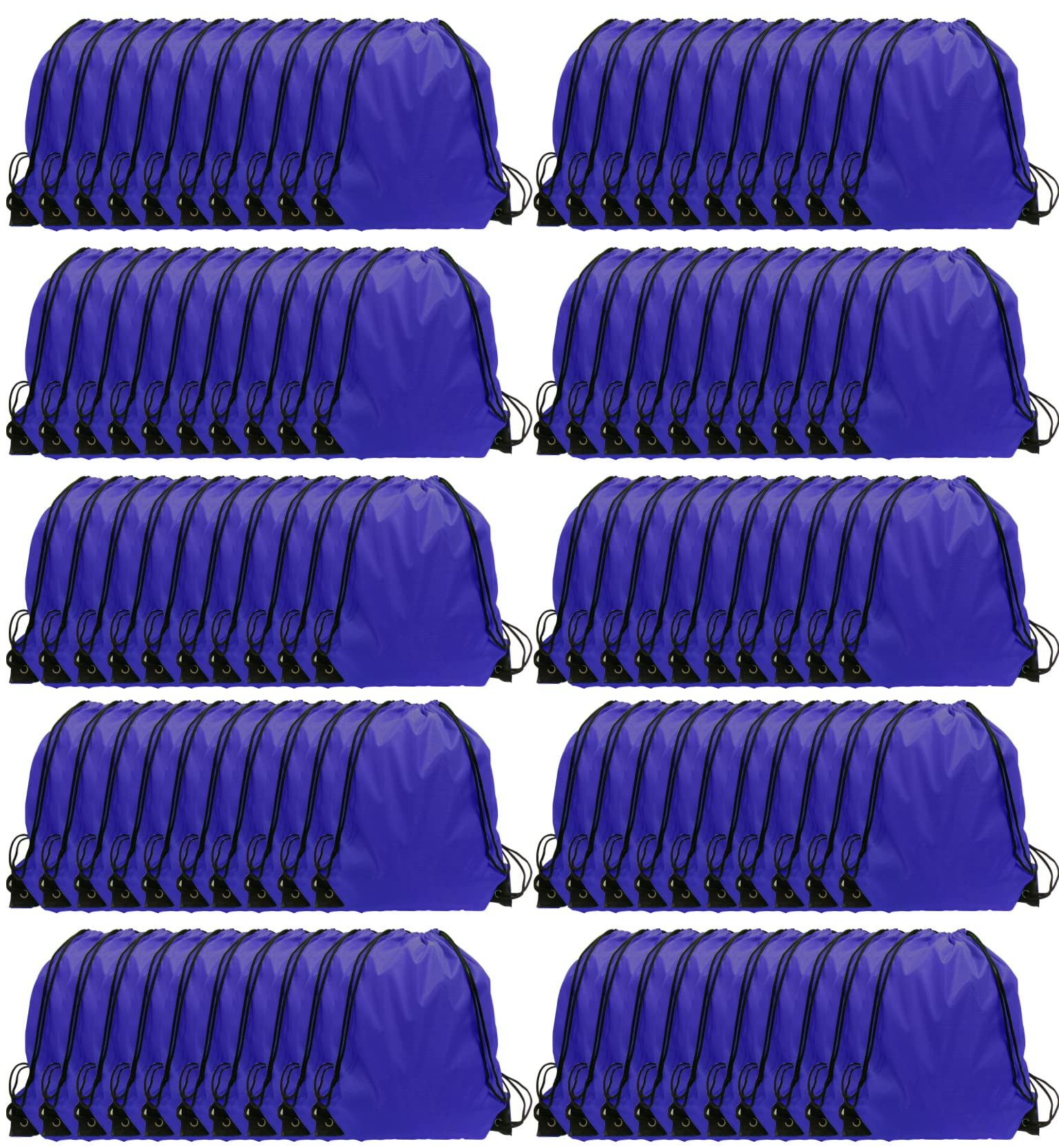 GoodtoU Nylon Drawstring Backpack - Lightweight Sports Cinch Bag for Gym, Travel & School - Bulk Pack of Durable Draw String Bags
