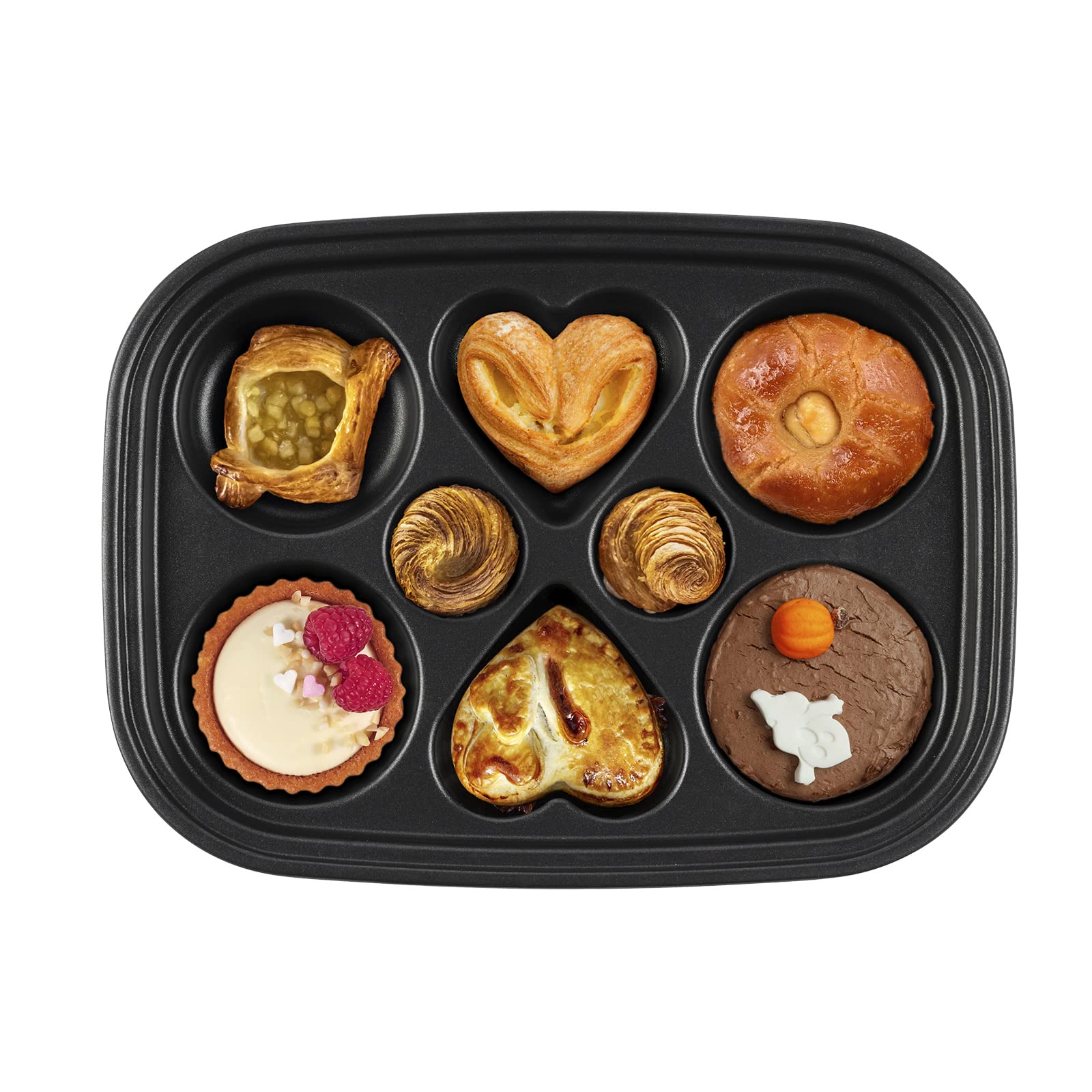 Nonstick Electric Grill Griddle Plate for Pancakes, Eggs, Quiche & Heart-Shaped Foods - Ventray Removable Die-Cast Aluminum Breakfast Maker - Perfect for Couples' Breakfast, Brunch & Romantic Cooking