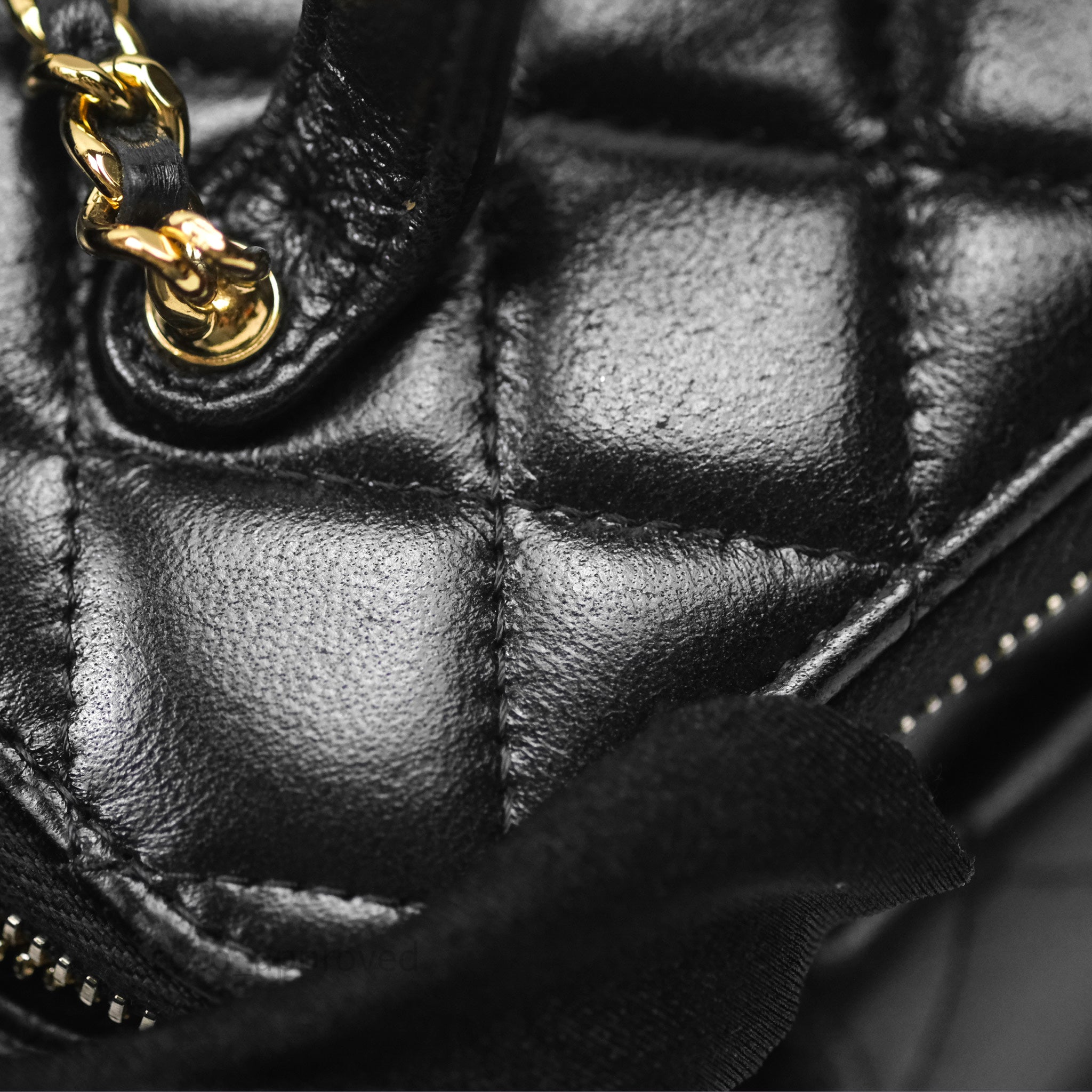 Chanel Black Shiny Lambskin Cargo Pocket Top Handle Vanity Bag with Gold Chain 22K Hardware - Luxury Crossbody Purse for Women, Perfect for Evening Parties & Date Nights