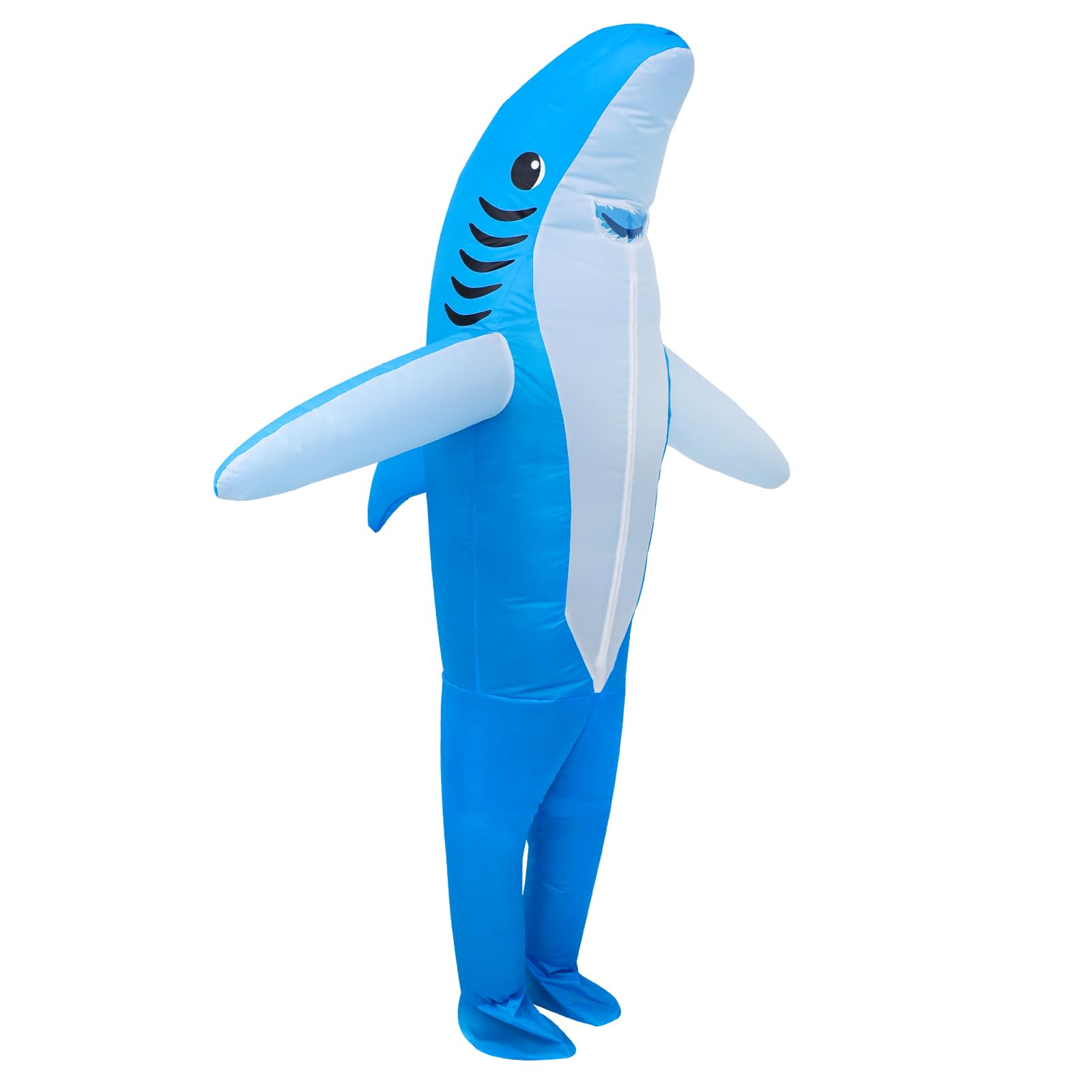 Inflatable Shark Costume for Adults - Full Body Standing Shark Halloween Costume with Air Pump | Blow-Up Deluxe Cosplay Party Outfit for Halloween, Pool Parties & Themed Events