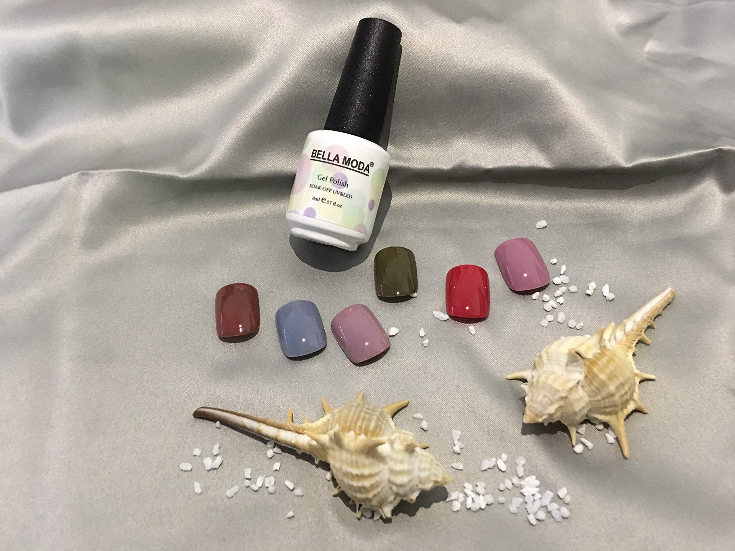 8ml UV Nail Gel Polish Starter Kit - 6 Soak Off Gel Colors with Gift Box (BB-07) for Salon & Home Manicure, DIY Nail Art, Professional Nail Extension