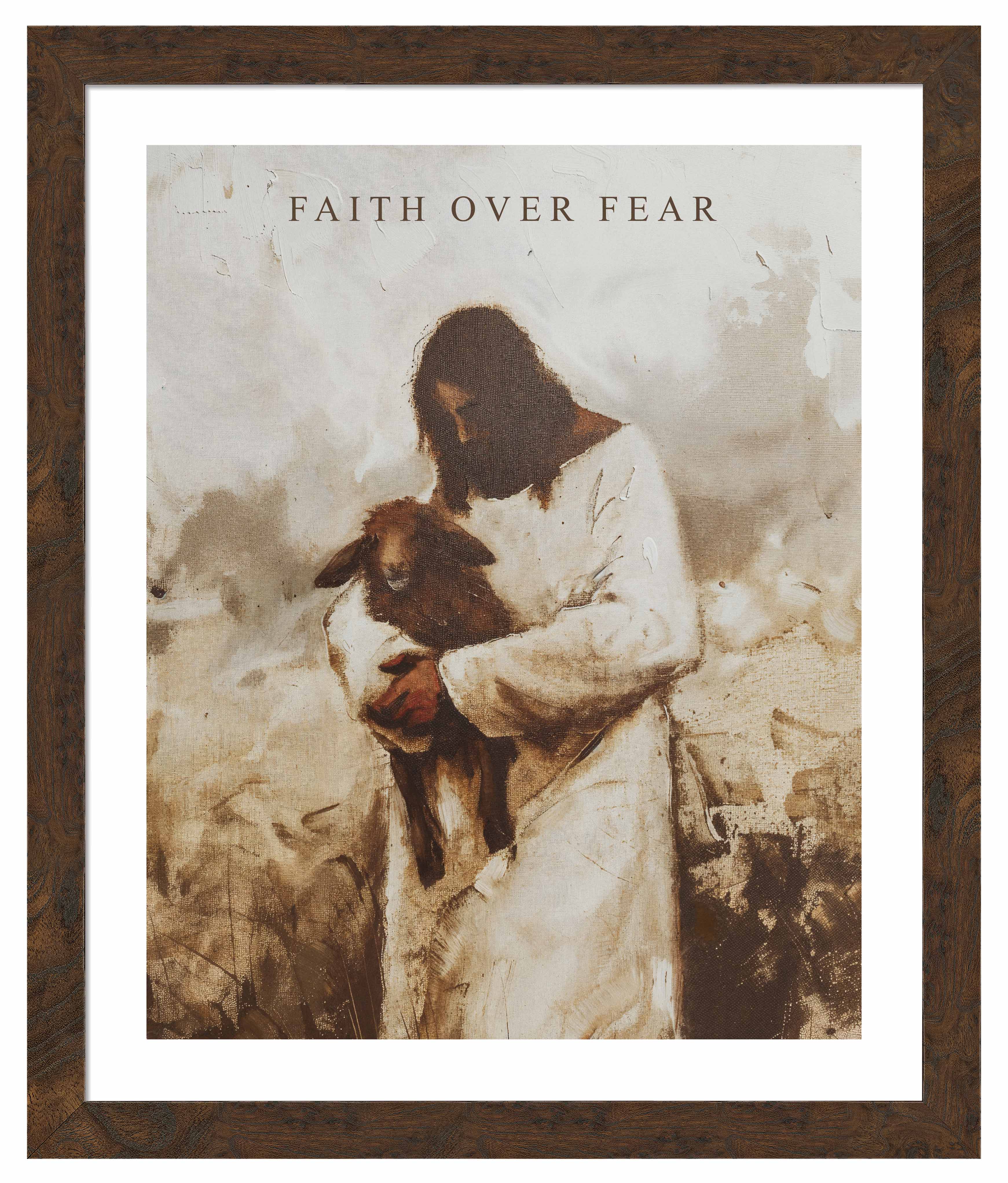 Faith Over Fear Inspirational Art Prints - Motivational Wall Decor for Home, Office & Gifts