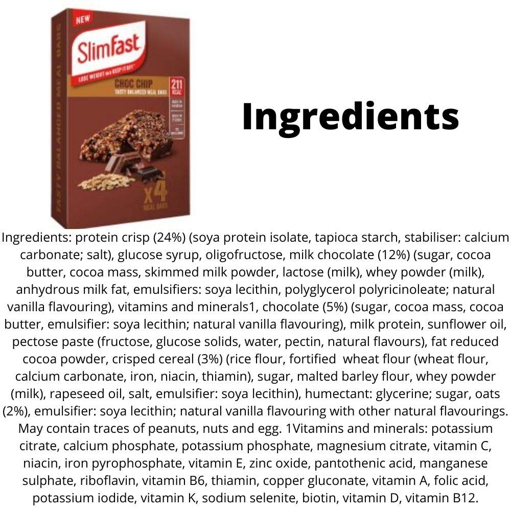 SlimFast Meal Replacement Bars Multipack - 4 Chocolate Chip, 4 Rocky Road, 4 Very Berry (12 Bars Total) | Low Calorie Weight Loss Snacks | Perfect for On-the-Go, Office & Diet Plans | Includes Free Measuring Tape