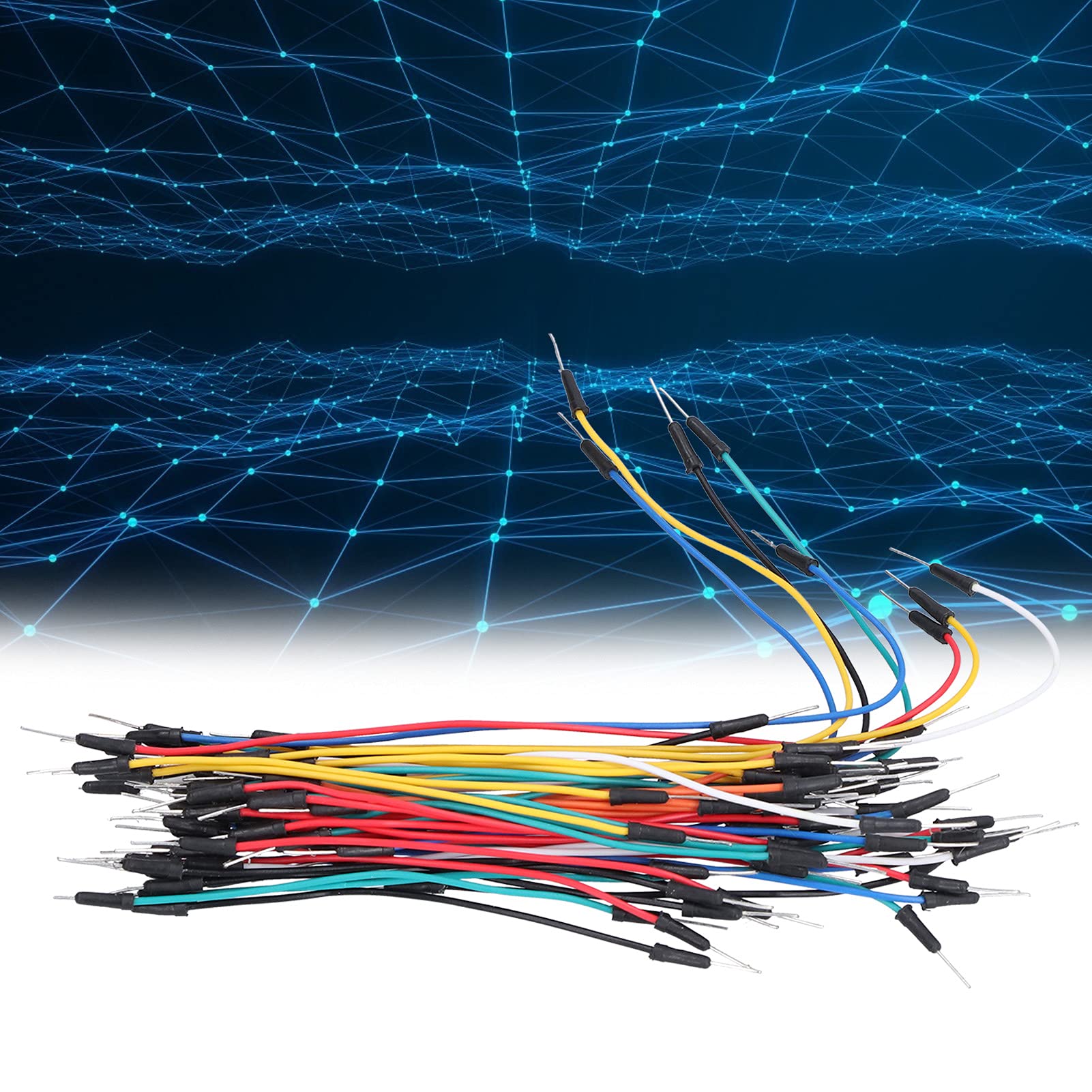65Pcs Multicolor Breadboard Jumper Wires Kit - Durable for DIY Electronics Projects