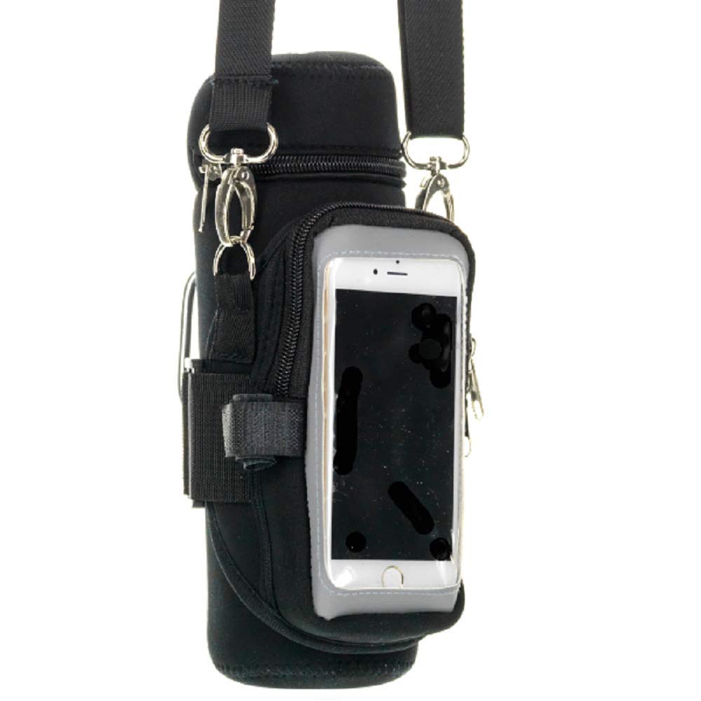 Sherpa Sport - Insulated Water Bottle Pouch & Weatherproof Cell Phone Holder for Hiking, Camping, and Outdoor Adventures - 1605 Black