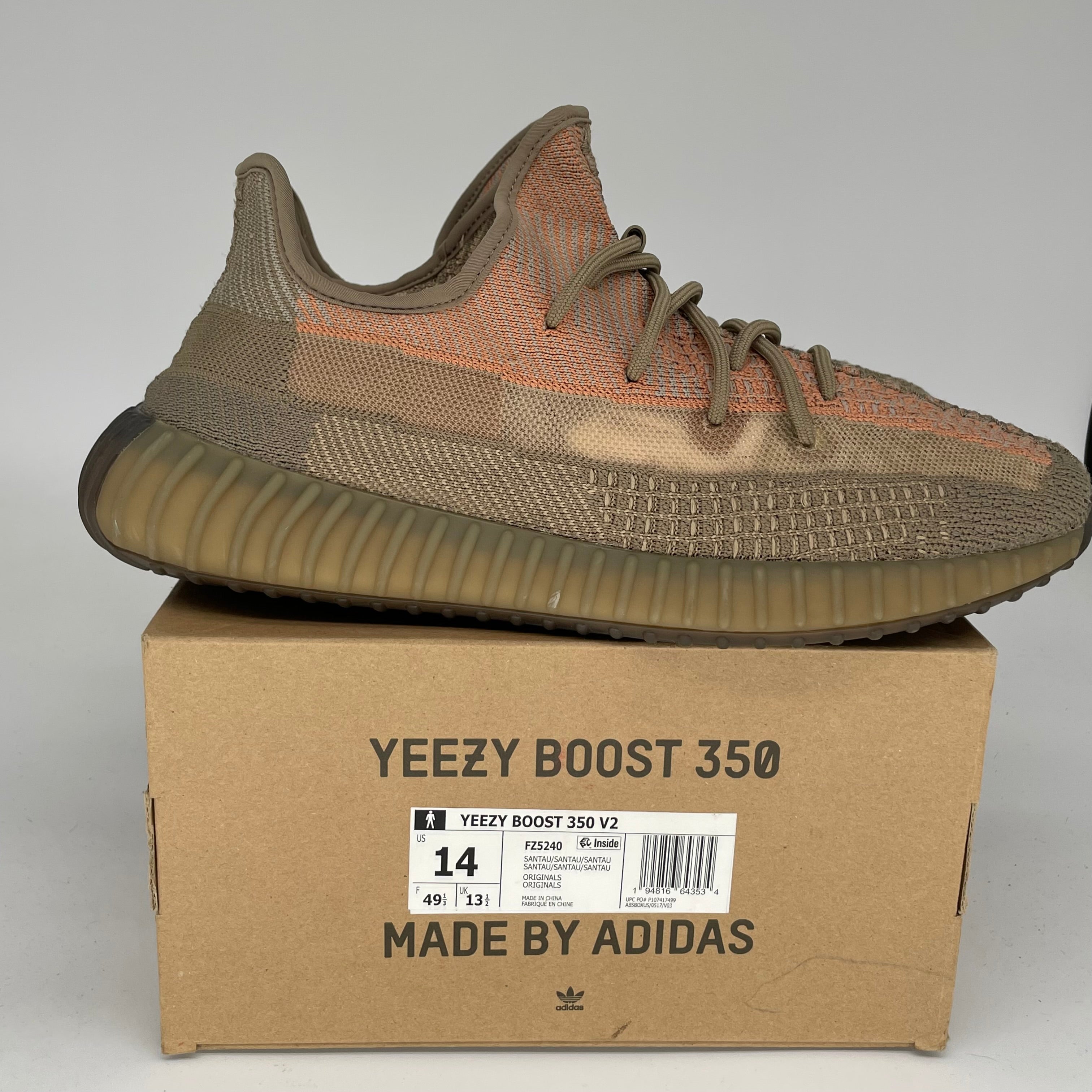 Adidas Yeezy Boost 350 V2 Sand Taupe - Men's Size 14 Sneakers (FZ5240) | Running Shoes, Casual Wear & Street Style Fashion