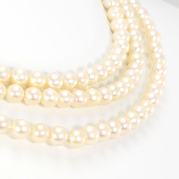 18K Yellow Gold Akoya Pearl Necklace for Women - Elegant 7-8mm Cultured Saltwater Pearl Jewelry - Perfect for Weddings, Anniversaries & Special Occasions