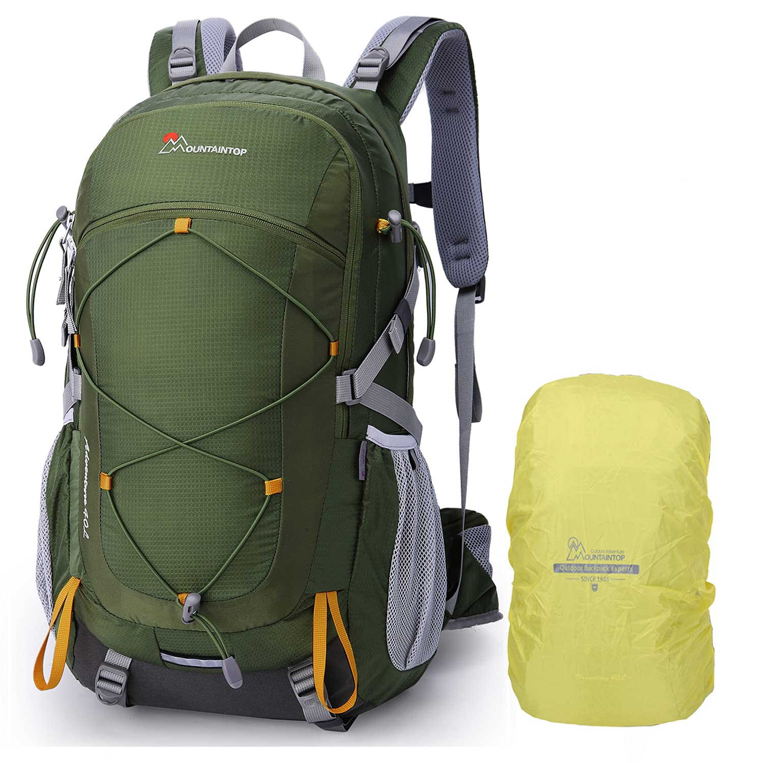 MOUNTAINTOP 40L Lightweight Hiking Backpack for Men & Women - Waterproof Travel Backpack for Outdoor Camping, Trekking & Backpacking Adventures | Perfect for Day Trips & Weekend Getaways