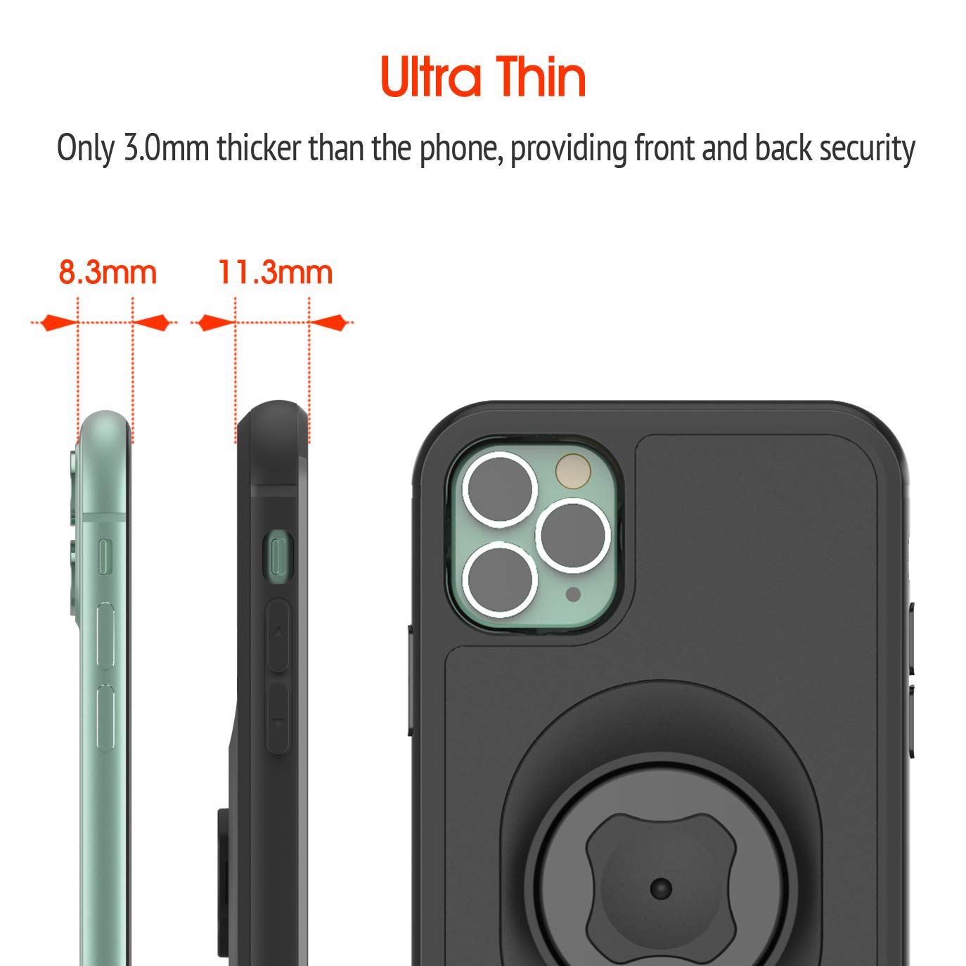 Shockproof 360° Rotatable Quick Release Bike Phone Mount Holder for iPhone 11 Pro - Compatible with Bicycle, Mountain Bike, Road Bike, MTB, eBike Handlebars - Perfect for Cycling, Commuting & Outdoor Adventures