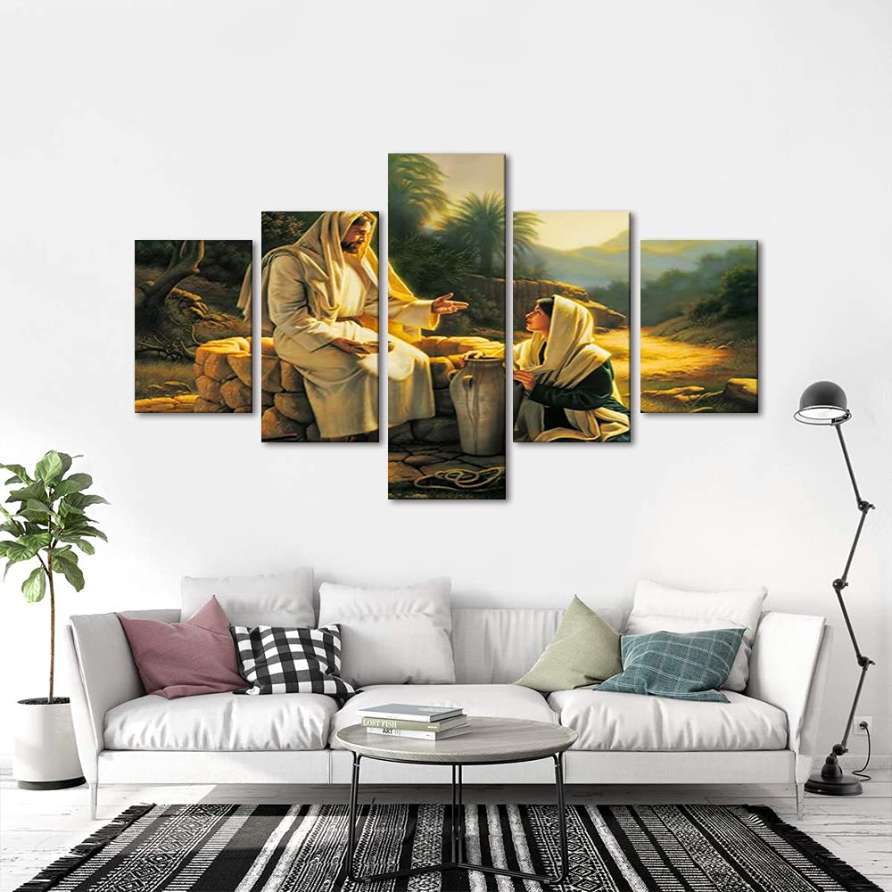 Extra Large Jesus and the Samaritan Woman Famous Painting - 60