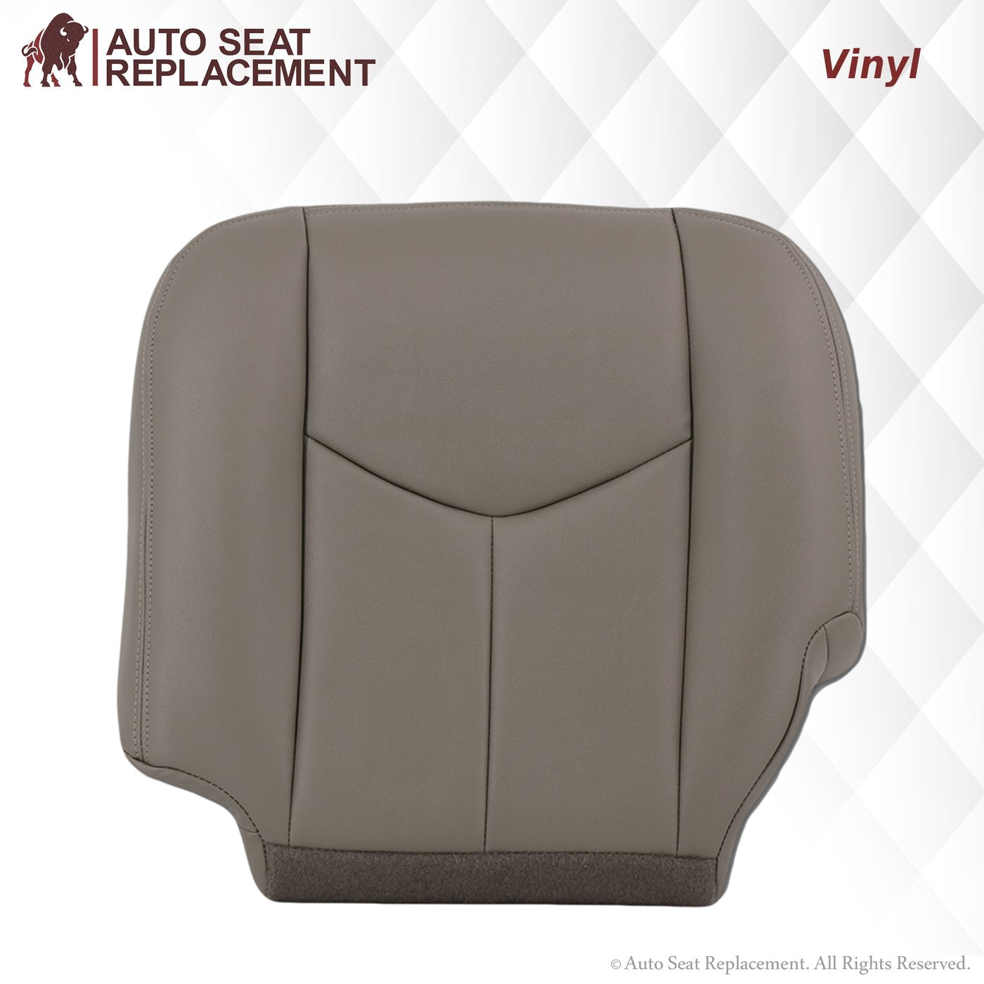 2003-2007 Chevy Silverado Avalanche GMC Sierra Work Truck Seat Cover - Gray 40/20/40 Split Bench (No Armrest) | Premium Leather or Vinyl Protection | Durable & Comfortable for Construction, Farming & Daily Commuting