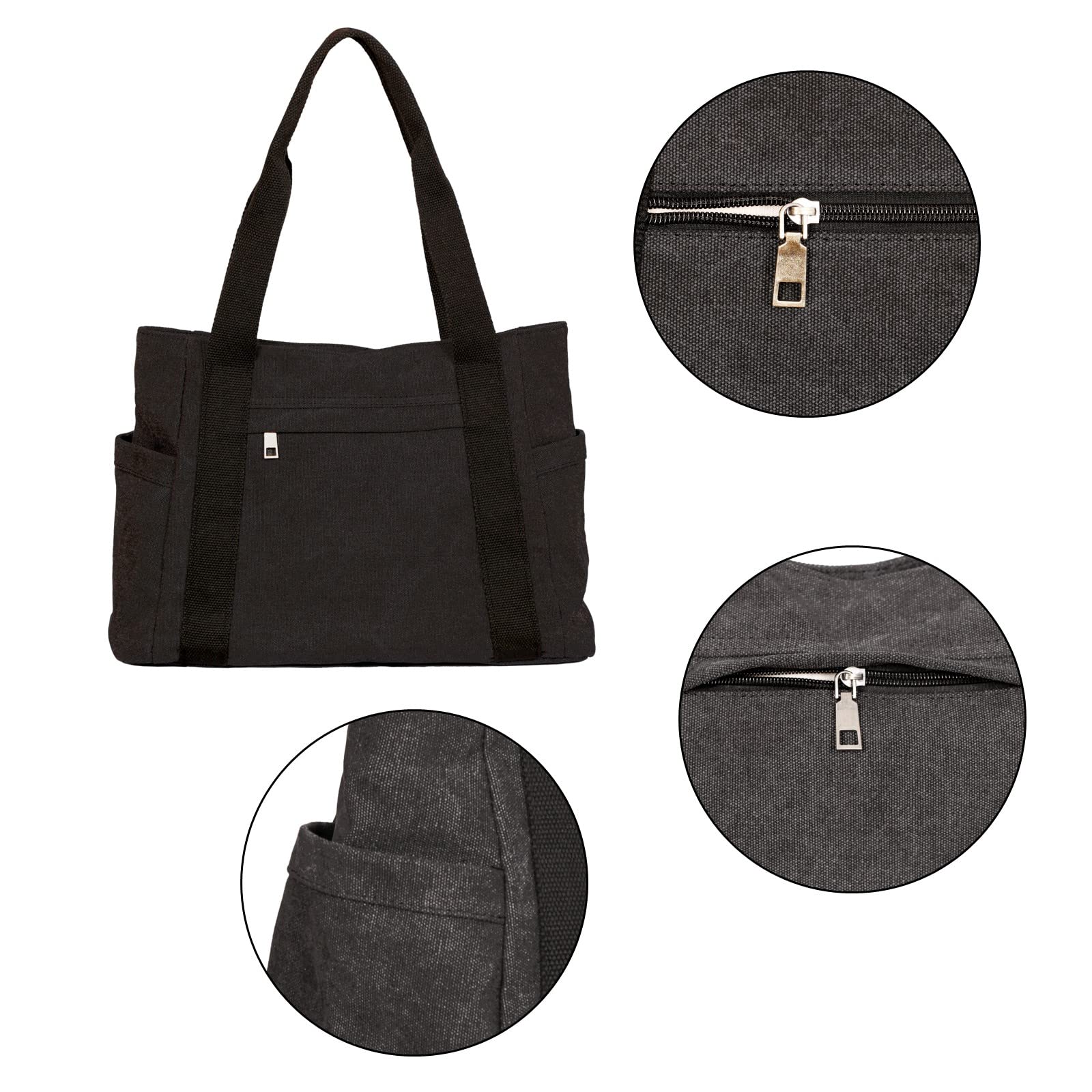 Stylish Women's Travel Handbag with Zipper & Multiple Pockets - Medium Size Work Tote & Beach Purse - Perfect for Commuting, Vacation & Daily Use