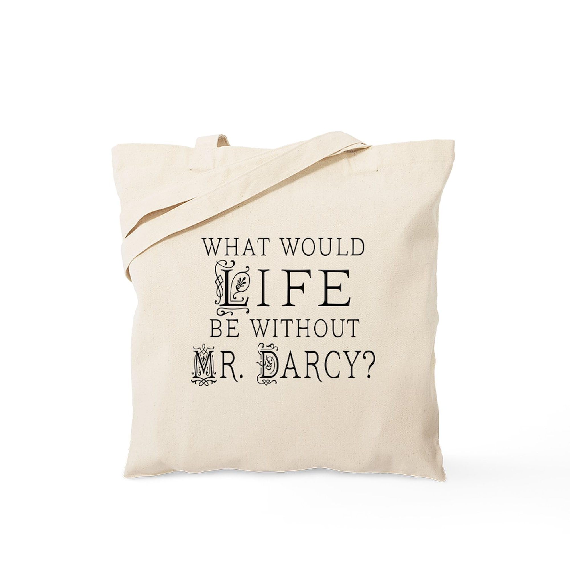 Funny Mr Darcy Tote Bag - Natural Canvas Reusable Shopping Bag with Quote | Perfect for Book Lovers, Groceries & Beach Trips