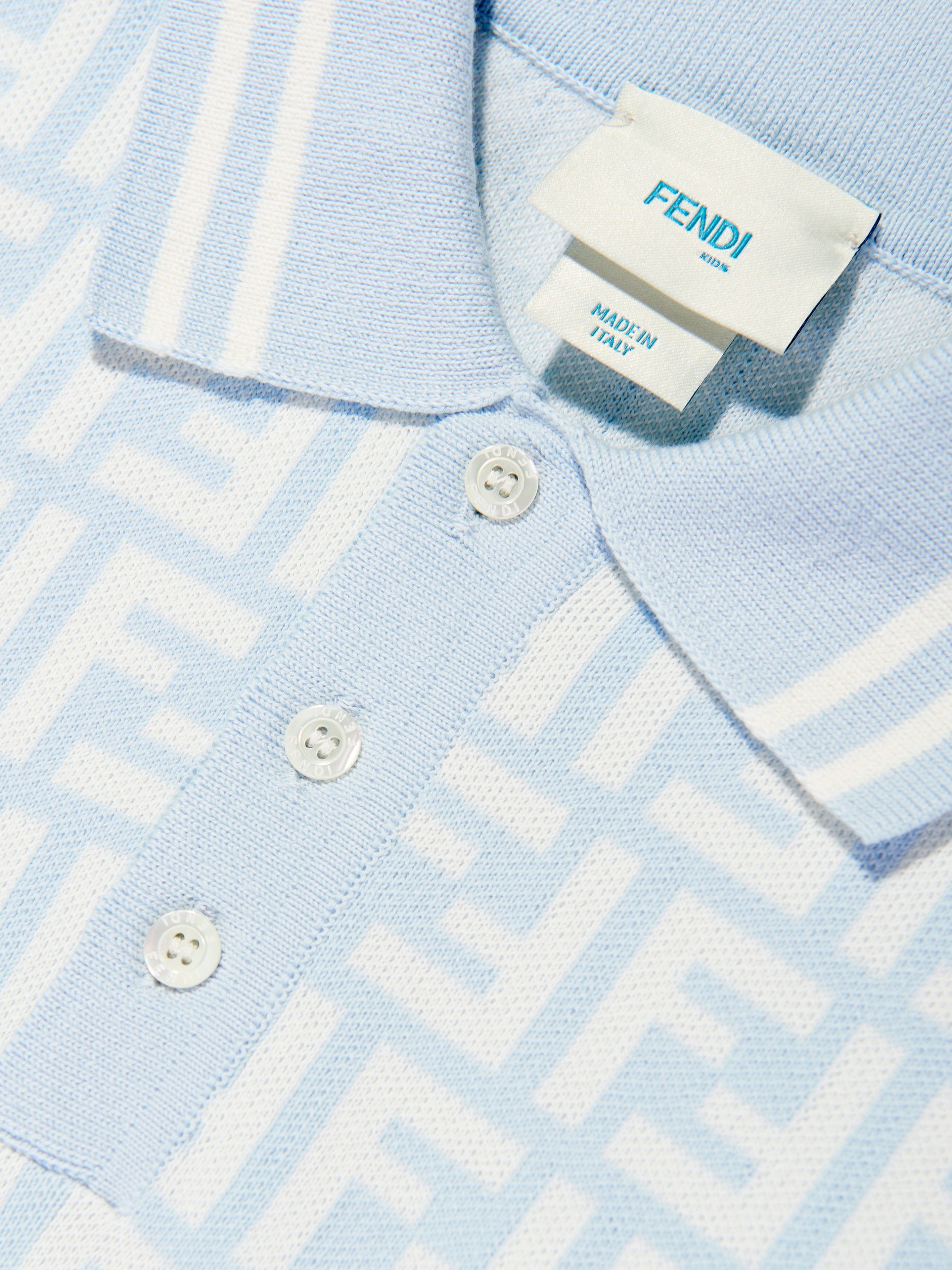 Boys' FF Piqué Knit Polo Shirt - Classic Blue Cotton Casual Shirt for Kids | School, Playdates & Family Outings