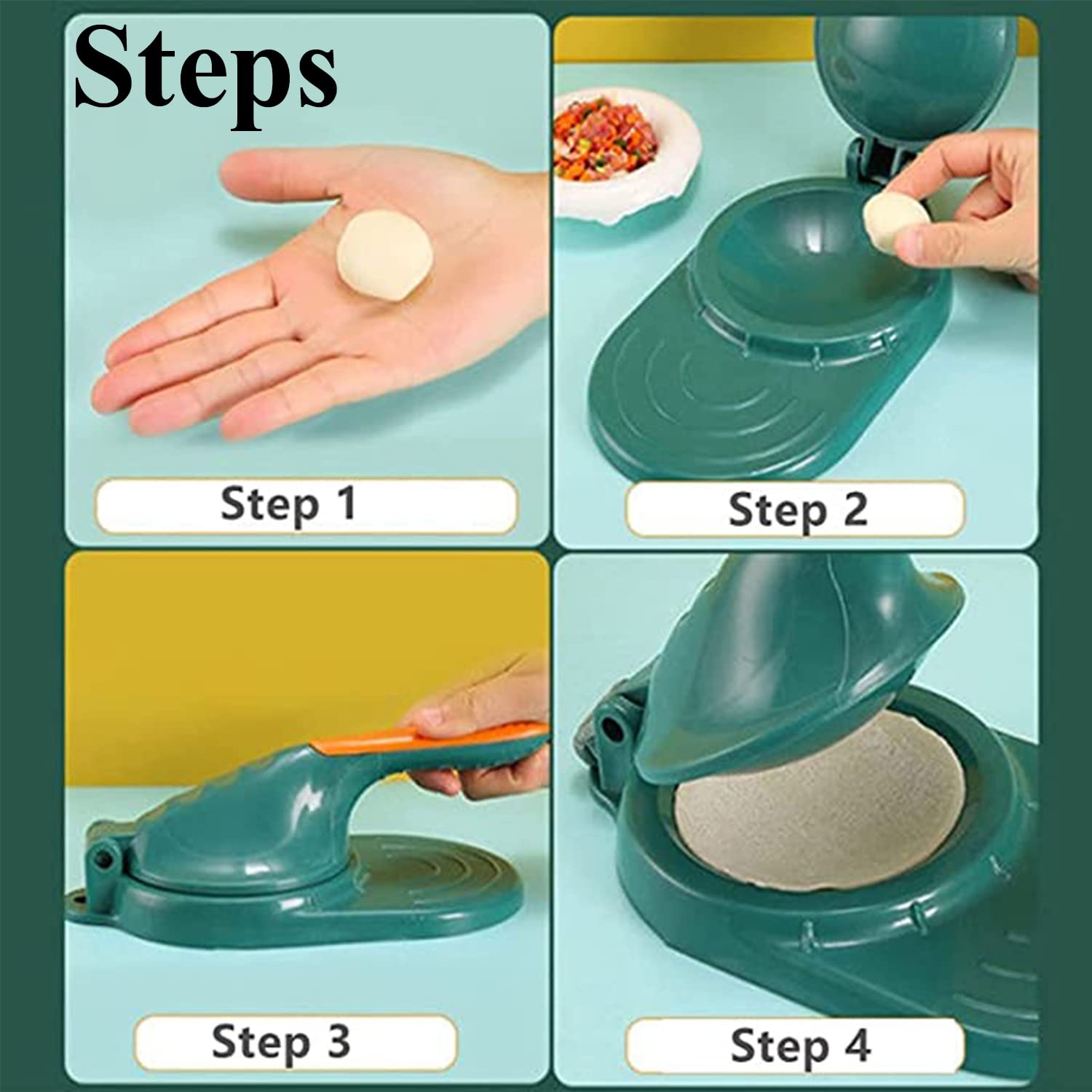 **Tortilla Press Maker - Manual Dough Press for Tacos, Corn Tortillas, Pancakes, Ravioli & Dumplings - Perfect for Homemade Mexican, Italian & Asian Cuisine**