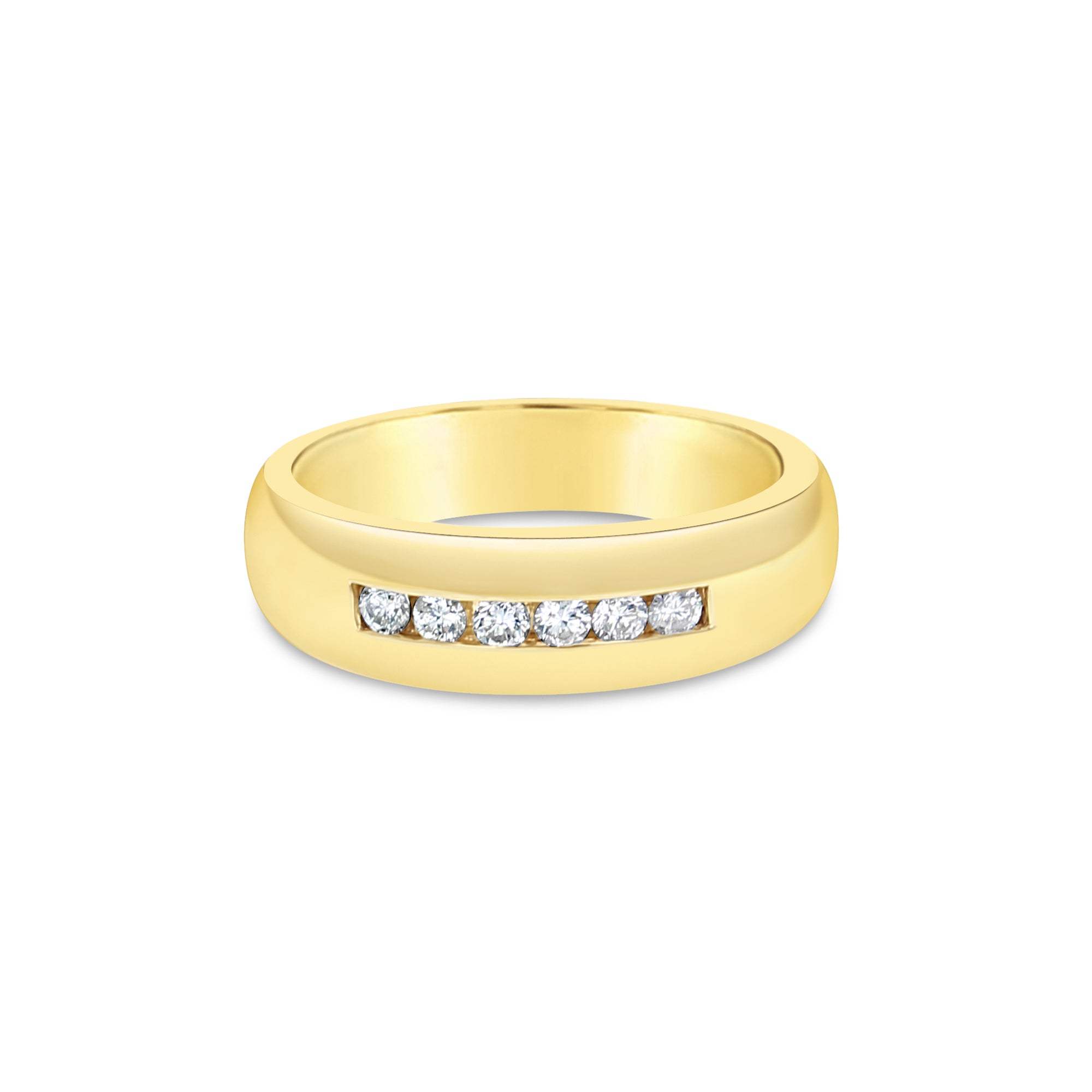 Round Channel Set Diamond Wedding Band Ring for Women - 14K White Gold Bridal Jewelry - Perfect for Engagement, Anniversary & Special Occasions