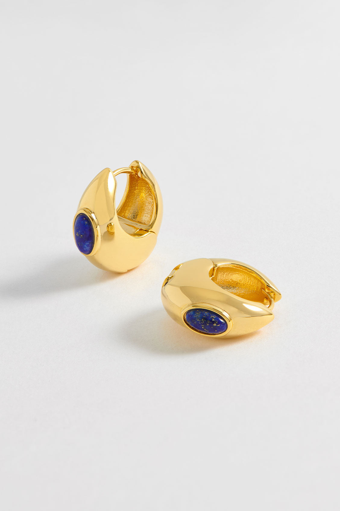 Chunky Gemstone Hinge Hoop Earrings for Women - Dainty Boho Jewelry for Everyday Wear & Special Occasions