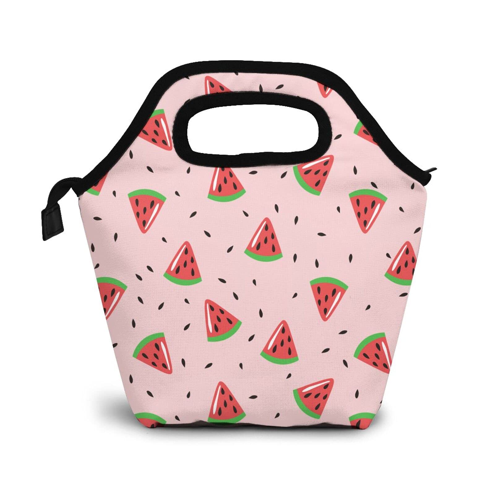 Cute Watermelon Print Insulated Lunch Bag for Women & Girls - Leakproof Cooler Tote Lunch Box for School, Work, Picnics & Beach Outings