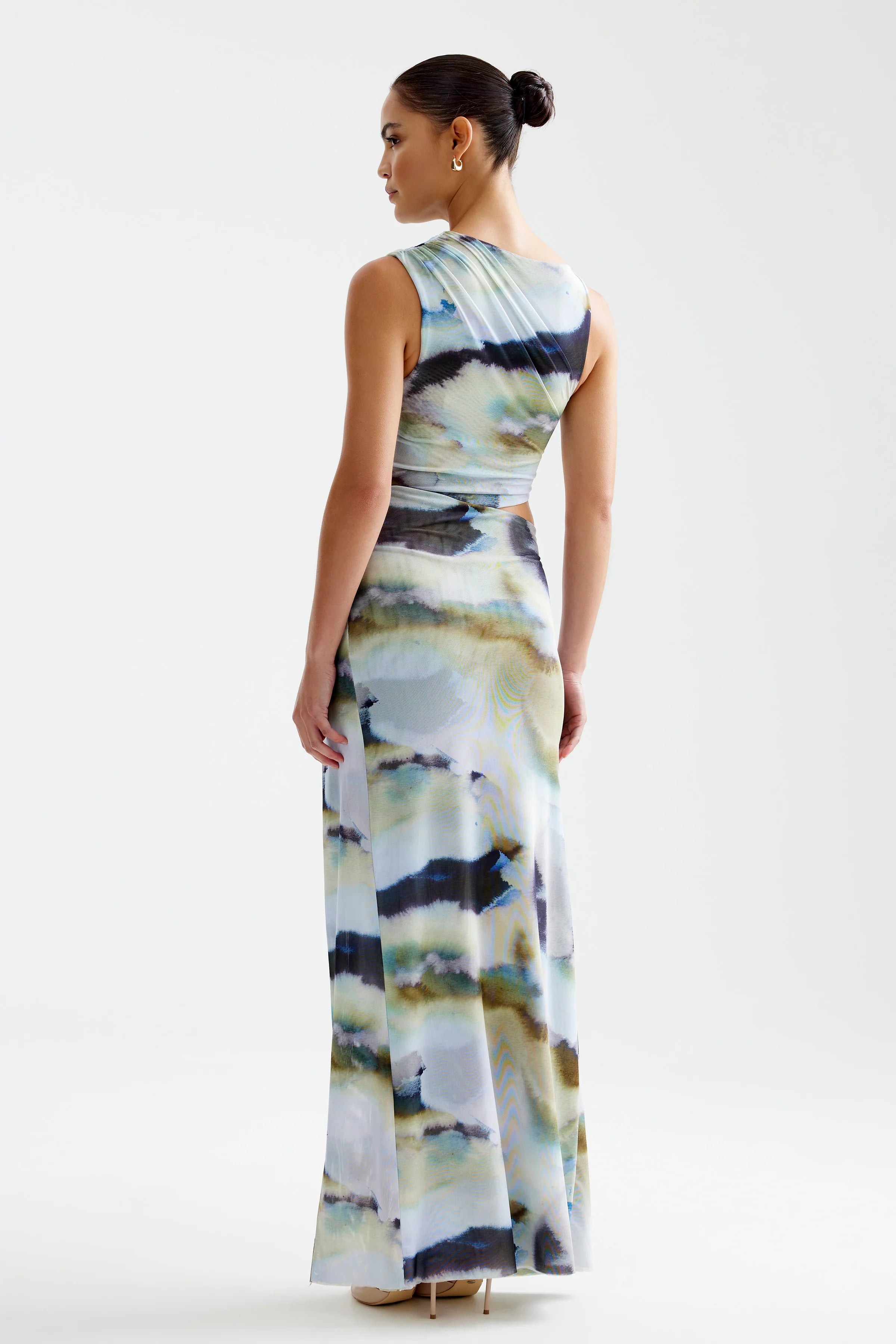 Fiora Women's Blue Floral Print Summer Dress - Perfect for Beach Vacations, Parties & Casual Outings