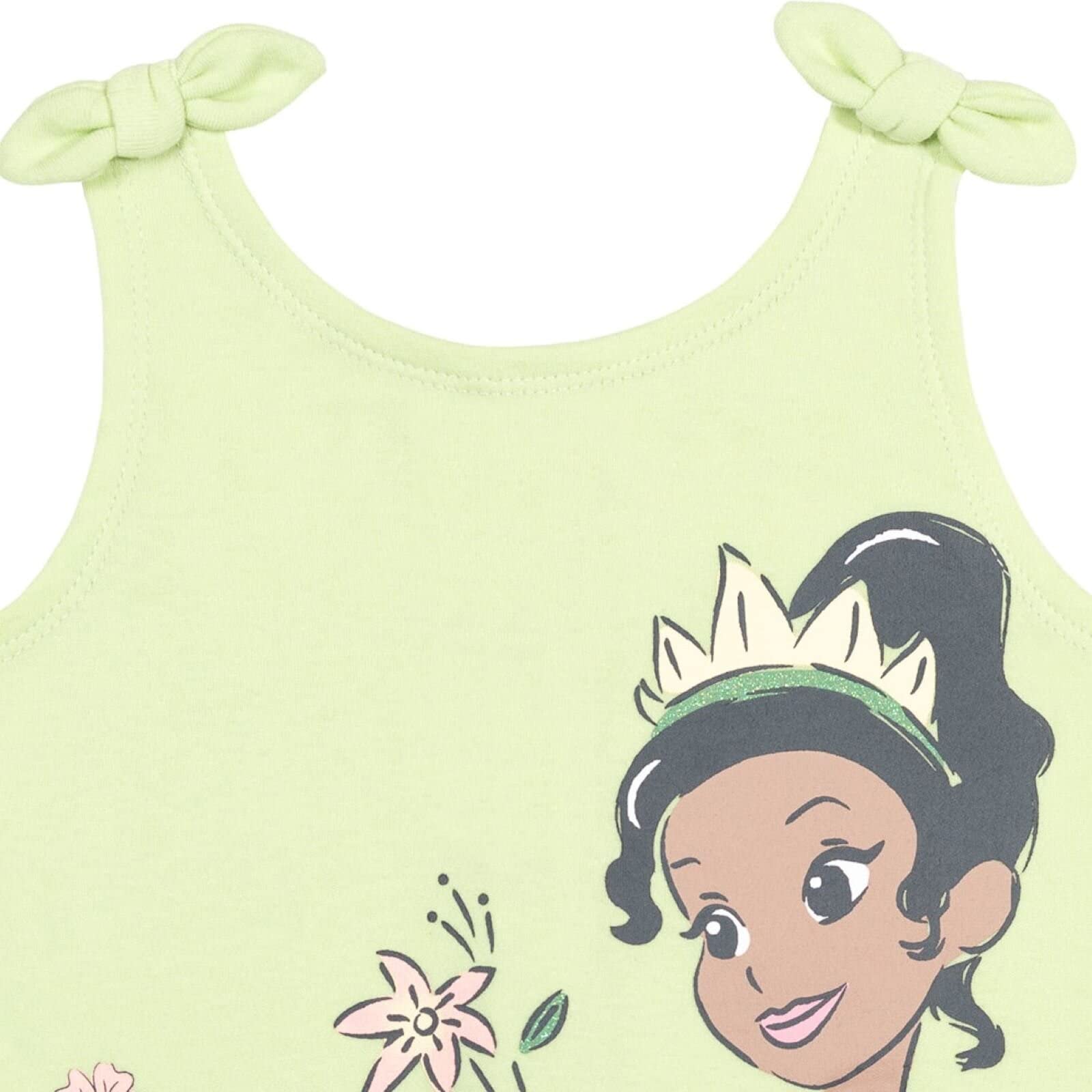 Disney Princess Baby Girls Snap Romper & Headband Set - Rapunzel, Ariel, Belle, Jasmine, Aurora - Newborn to Toddler Outfit for Birthday, Photo Shoot, and Special Occasions
