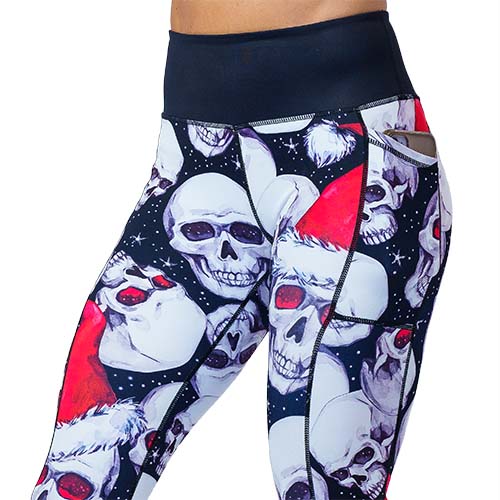 Funny Christmas The Naughty List Leggings - Festive Holiday Pants for Women, Cute Xmas Gift Idea for Parties & Family Gatherings