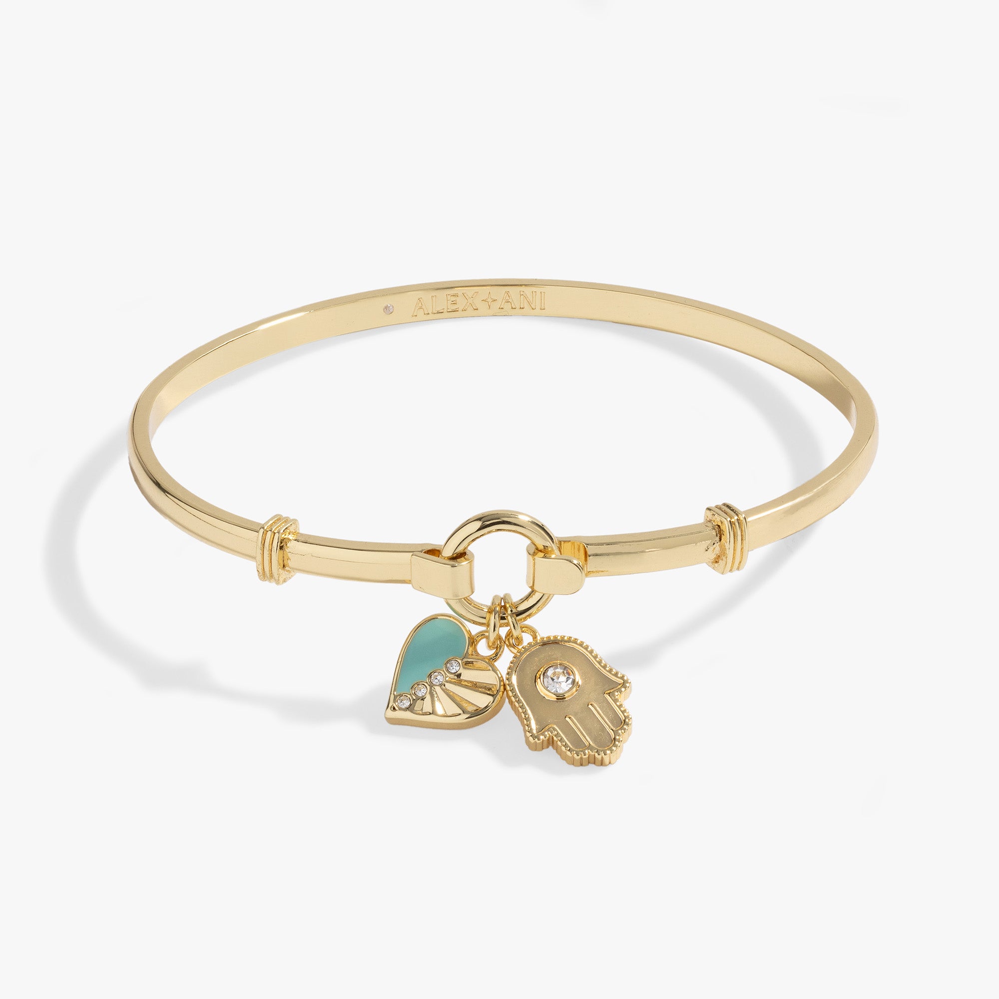 Hamsa and Heart Charm Bracelet for Women - Hand of Fatima Evil Eye Protection Jewelry - Perfect for Gifts, Meditation, and Spiritual Healing