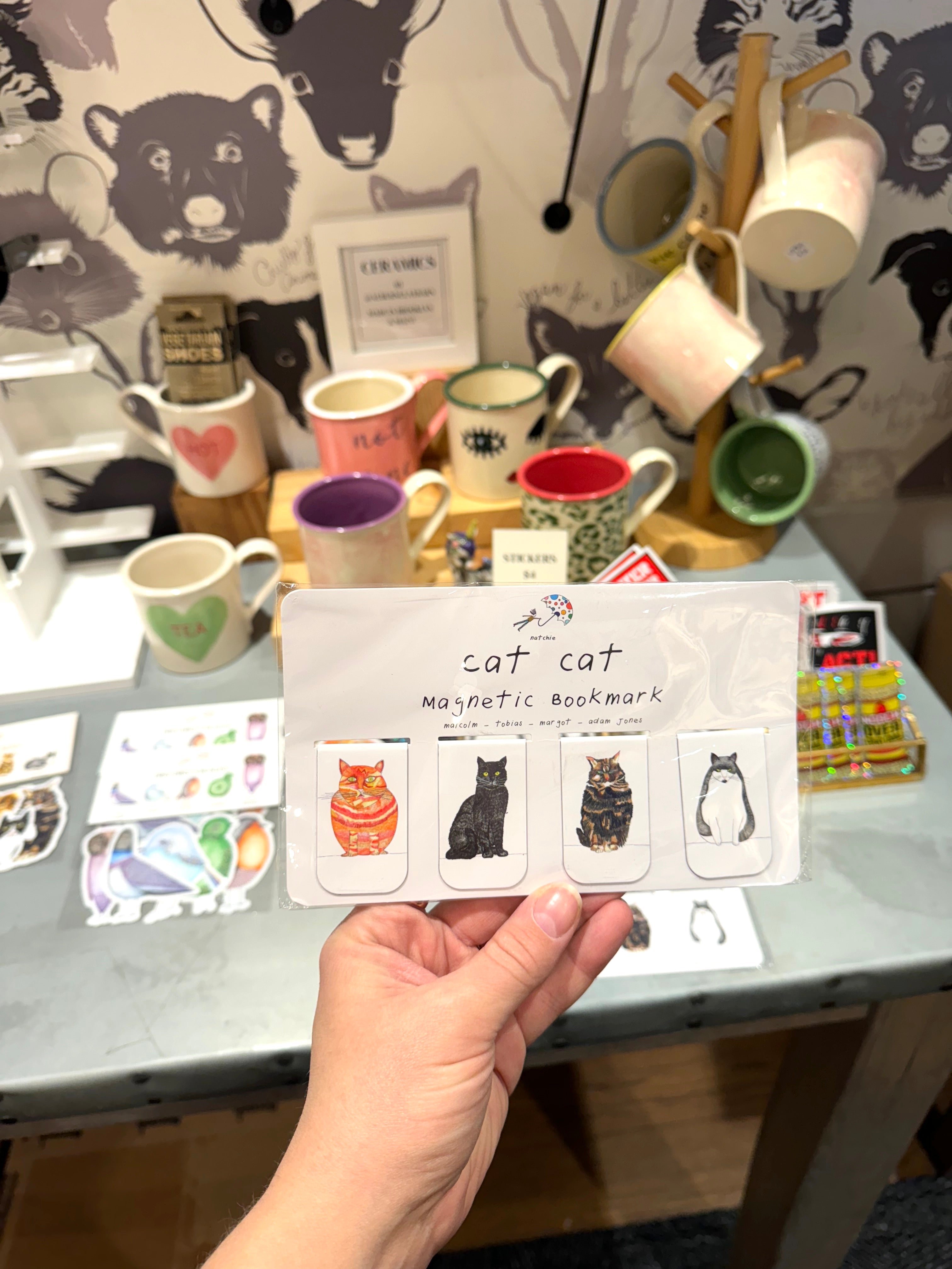 Natchie Magnetic Cat Bookmarks for Books - Fun & Adorable Reading Accessories for Cat Lovers