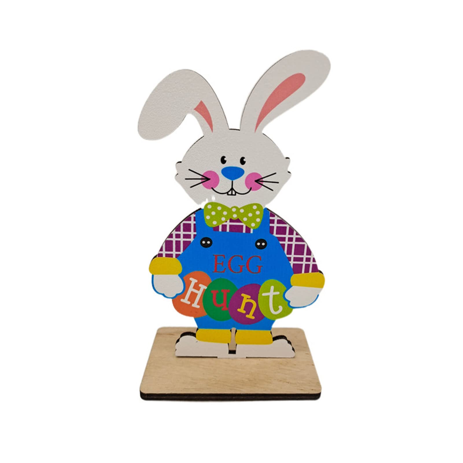 Floralby Easter Bunny Figurine - Natural Rabbit Statue, Cartoon Density Board Easter Centerpiece for Party Decorations | Easter Party Favors & Gifts for Kids, Children & Adults | Perfect for Easter Celebrations, Home Decor & Spring Table Centerpieces