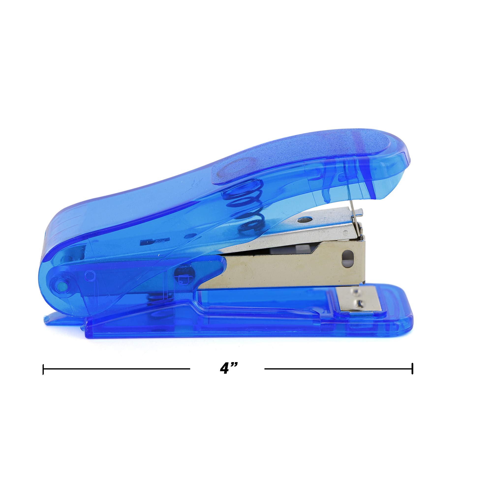 Premium Transparent Office Stapler with 500 Staples - Heavy Duty Commercial Desk Stapler for 20 Sheets Capacity - Durable Elegant Office Supplies (2-Pack) - Perfect for Home Office, School & Workplace Organization