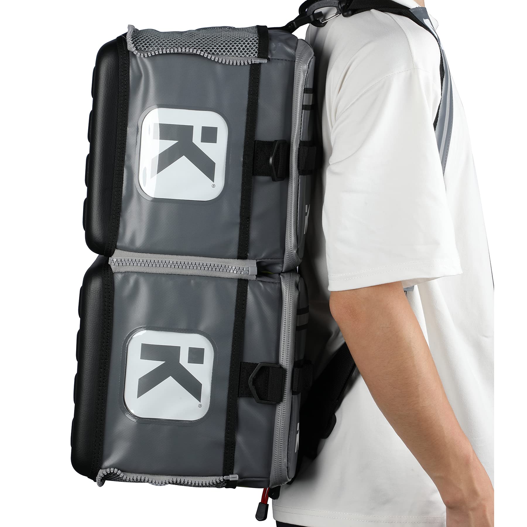 KITBRIX Large Waterproof Gym Bag - Durable Sports & Travel Duffle for Football, Soccer, Swimming, Cycling, Running, Triathlon, Baseball, Hockey - Perfect for Gym, Travel & Outdoor Adventures - Gray