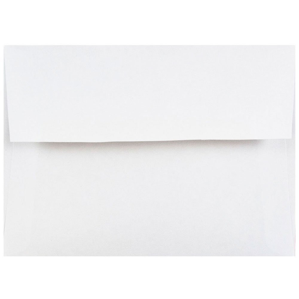 JAM PAPER 4Bar A1 Envelopes 3.6x5.1in White 250pk - for Wedding Invitations & Greeting Cards