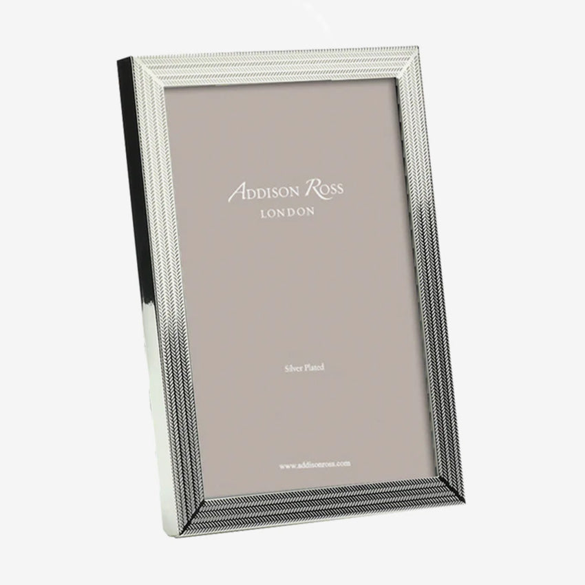 Addison Ross Herringbone Picture Frame - Elegant Wooden Photo Frame for Wall & Tabletop Display - Perfect for Home, Office & Gift Giving