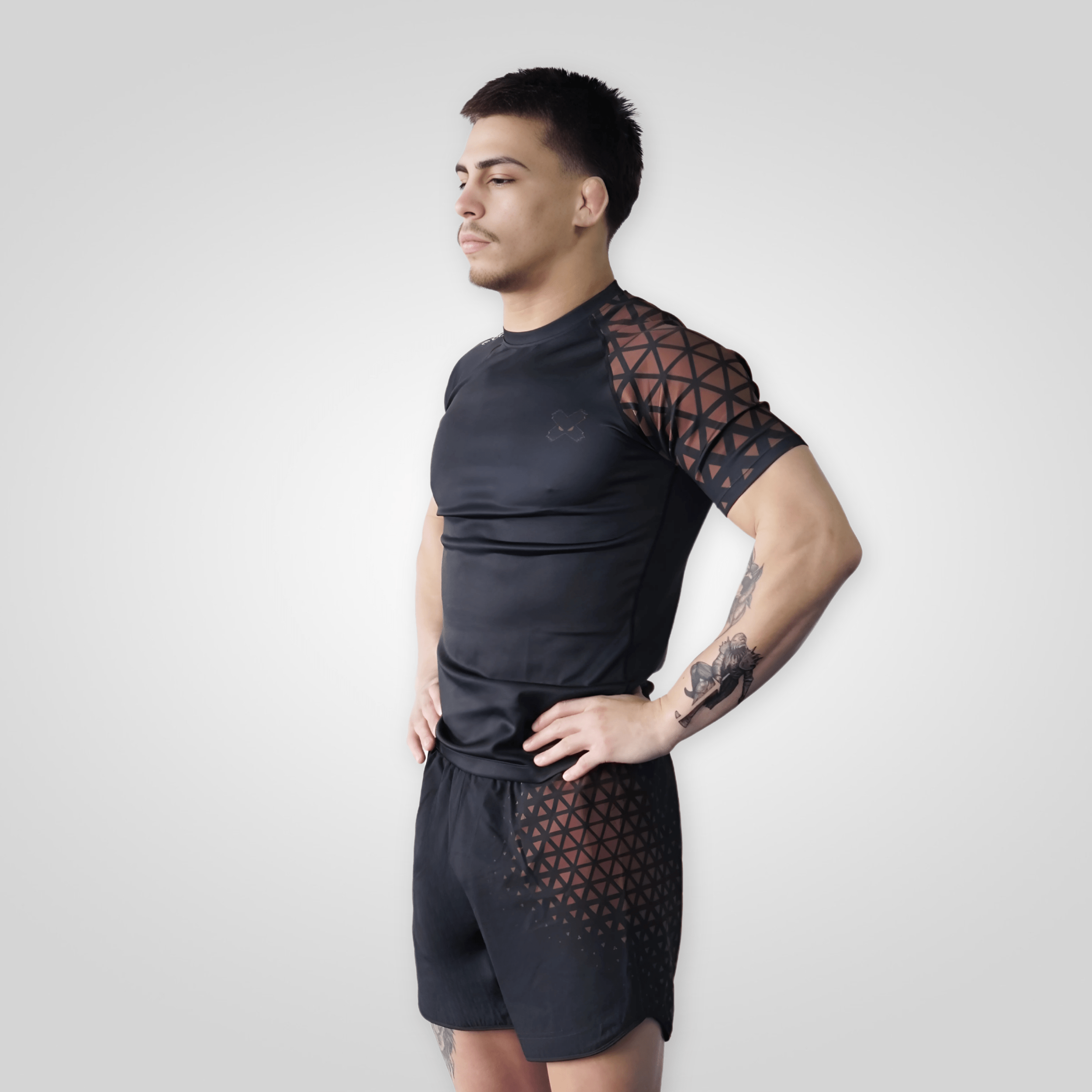 Premium Grappler Rank BJJ Rash Guard - Compression Shirt for Brazilian Jiu-Jitsu, MMA & No-Gi Training - Moisture-Wicking & Anti-Odor Fabric - Ideal for Grappling, Wrestling & Combat Sports