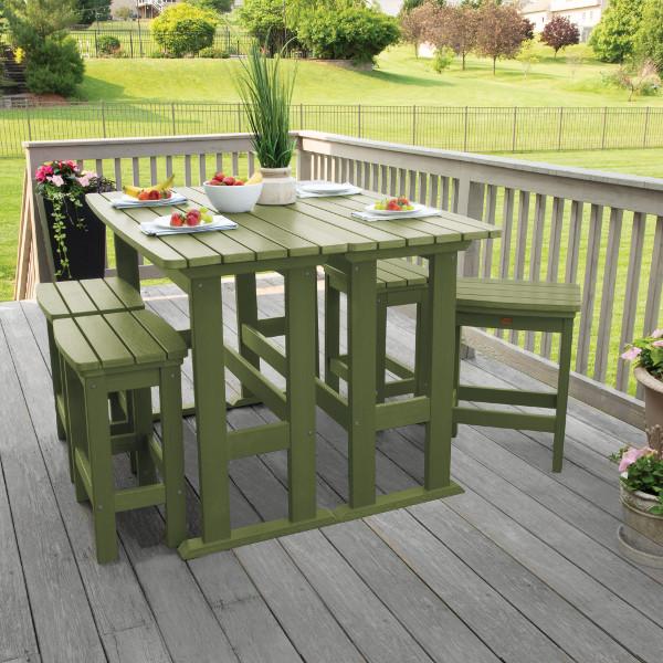 Lehigh 6-Piece Counter Height Balcony Patio Set - Outdoor Dining & Relaxing Furniture for Small Spaces