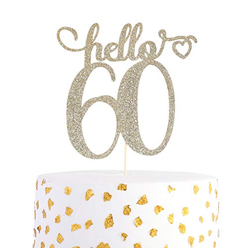Hello 60th Cake Topper