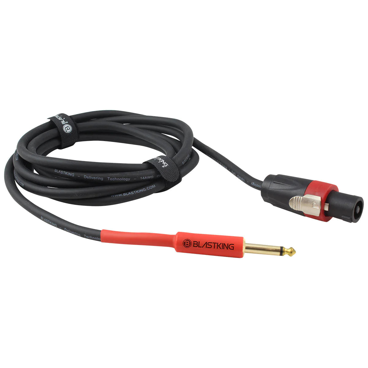 Blastking CSPQ14 50ft Professional Speaker Cable - Speakon to 1/4 Inch Connector for Live Sound & Studio Equipment - Perfect for PA Systems, DJ Setups & Stage Performances