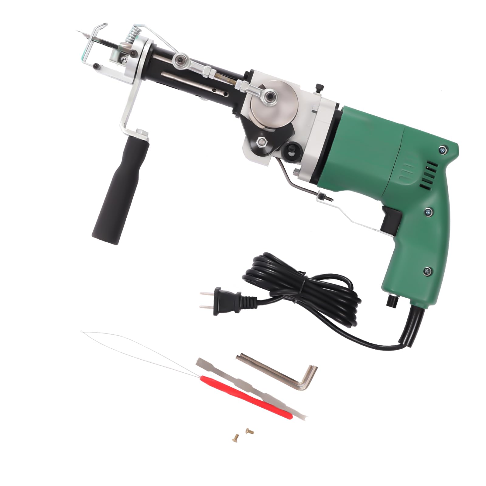 2400RPM Electric Carpet Tufting Gun - Adjustable Pile Height for Cut Pile & Loop Carpets | Professional Carpet Weaving & DIY Craft Tool for Home Decor and Industrial Use