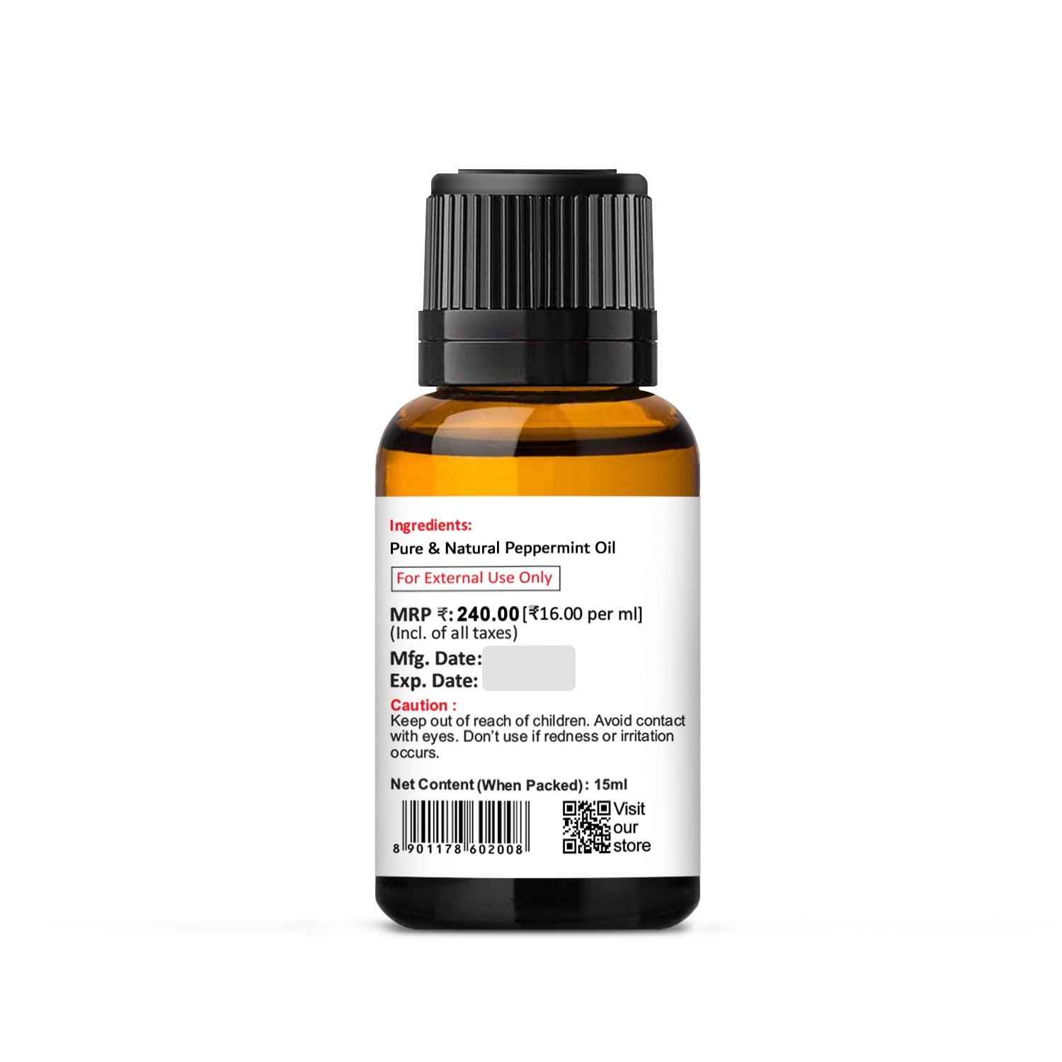 KAZIMA 100% Pure Rosemary Oil & Peppermint Oil Combo (15ml Each) - Essential Oils for Hair Growth, Skin Care, Aromatherapy, Muscle & Joint Pain Relief - Perfect for Diffusers, Massage & DIY Beauty Products