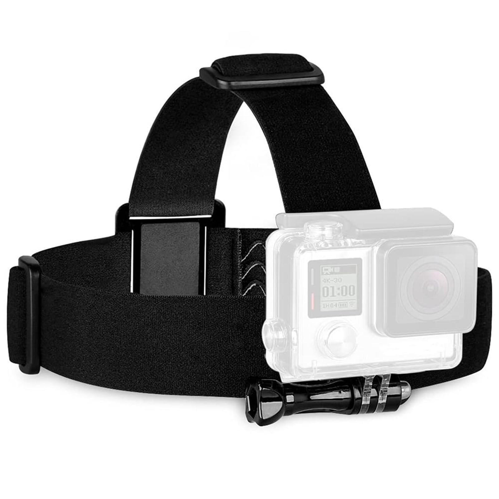 GoPro Head Strap Mount - Compatible with Hero 13/12/11/10/9/8, Session & AKASO EK7000, Brave 4/5/6/7 LE, V50X, Dragon Touch, Jadfezy, Exprotrek, VEMONT, WOLFANG Action Cameras - Adjustable Elastic Headband for Hands-Free Recording - Perfect for Sports, Vlogging & Outdoor Adventures