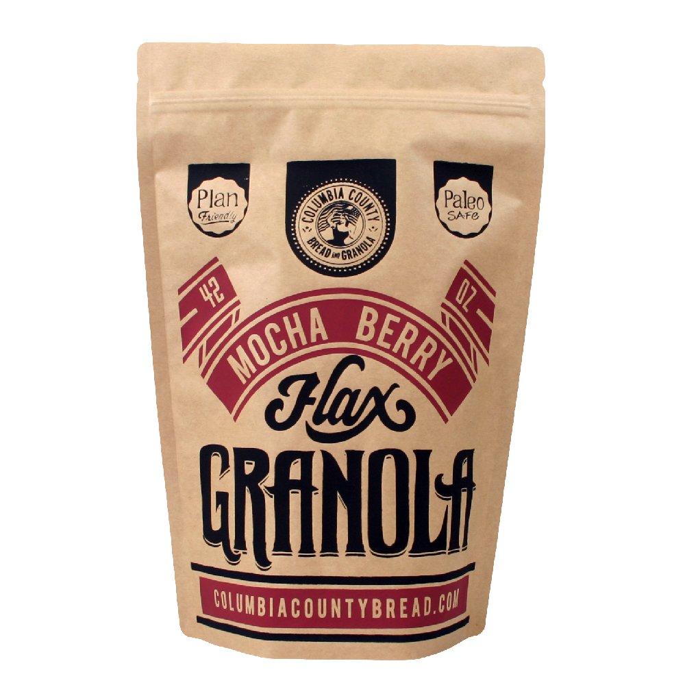 Organic Flaxseed Granola Bulk - Mocha Berry Flavor | High Fiber, Gluten-Free Breakfast Cereal | Perfect for Smoothie Bowls, Yogurt Toppings & Healthy Snacking