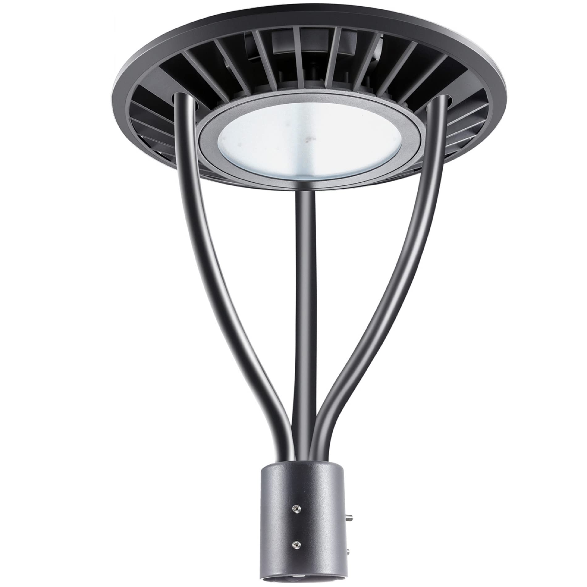 100W LED Circular Post Top Pole Lights - 14000LM (400W Equivalent) 5000K Daylight White - Waterproof Outdoor Area Lighting for Parking Lots, Gardens, Pathways, Courtyards & School Streets - Perfect for Commercial & Residential Security Lighting