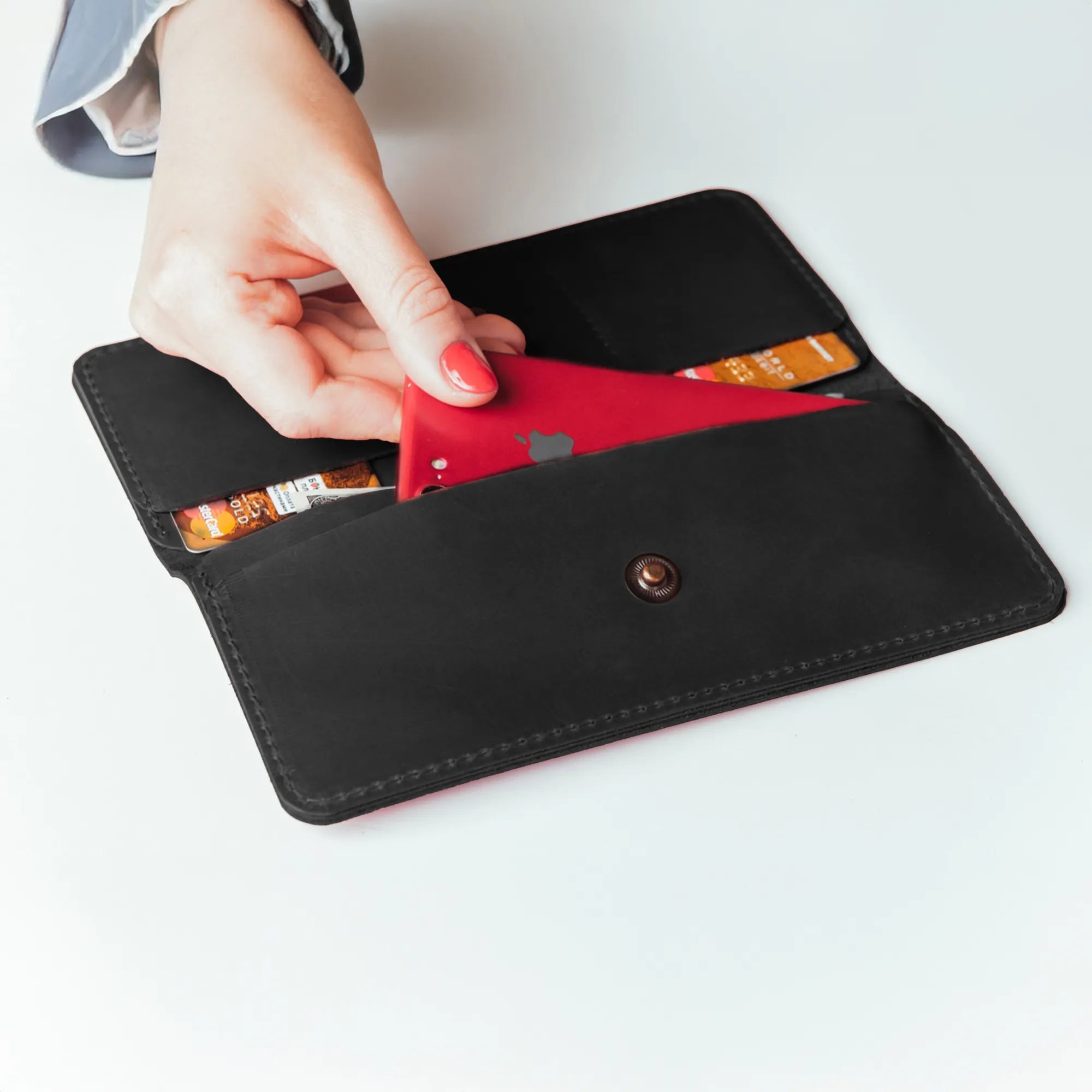 Premium Genuine Leather Long Wallet for Men & Women - RFID Blocking, Multiple Card Slots - Perfect for Travel, Business & Everyday Use (Stockholm Collection)