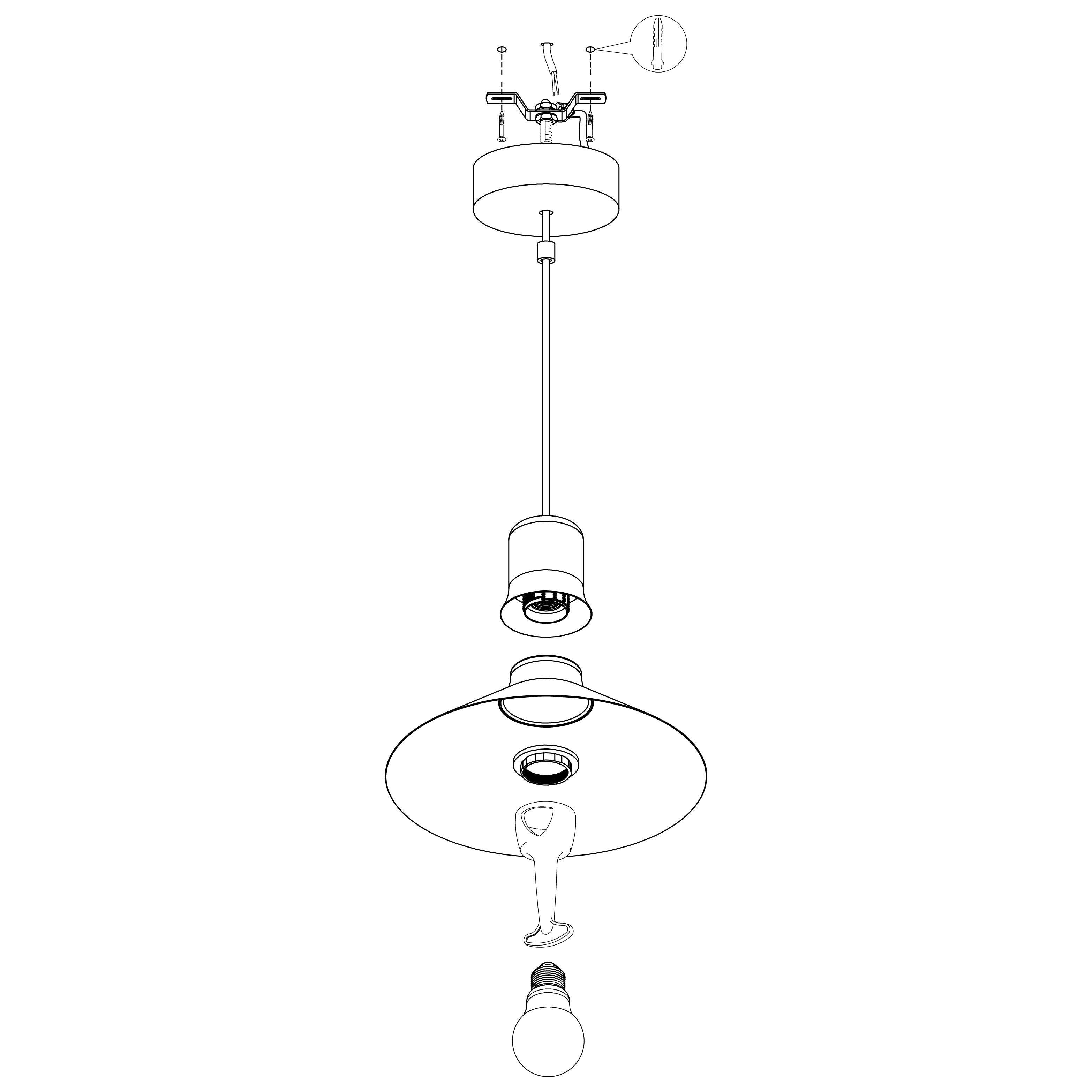 Eglo Abreosa Grey & Black Metal Conical Ceiling Pendant Light - Modern Industrial Fixture for Dining Room, Kitchen Island or Bedroom Lighting