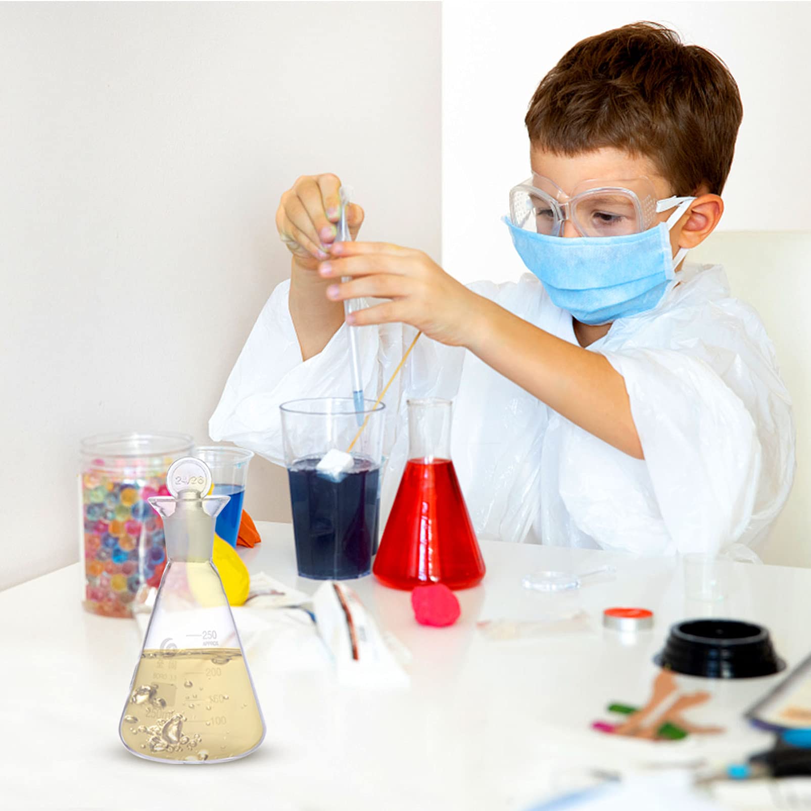 1pc Premium Borosilicate Glass Flask - High-Quality Laboratory Supplies for Chemistry & Science Experiments | Perfect for Lab, School, and Research Use