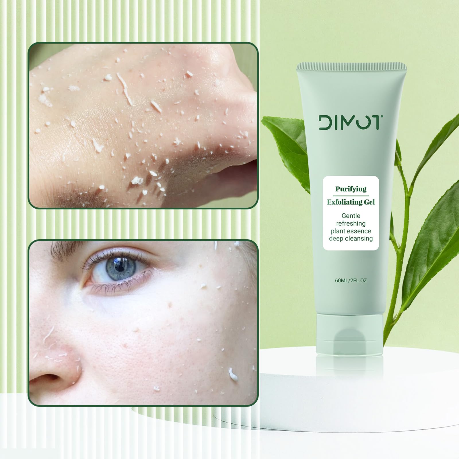 Purifying Exfoliating Gel - Gentle Facial & Body Scrub with Aloe Vera for Deep Cleansing & Moisturizing | Soothing Skincare Set for Women & Men (2pcs) | Perfect for Daily Routine, Spa Days & Christmas Gifts