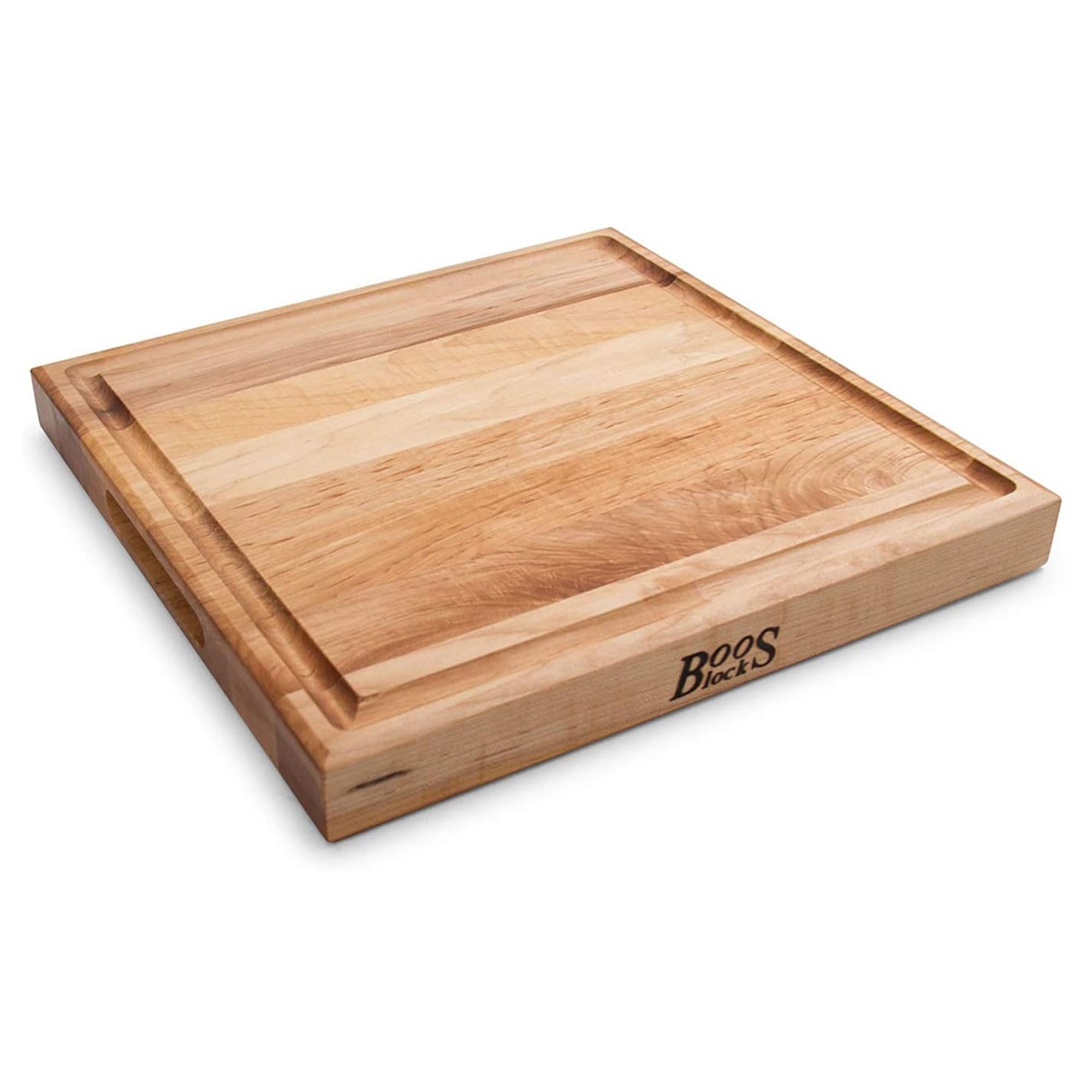 Premium John Boos CB Series Large Reversible Maple Wood Cutting Board with Juice Groove - 15